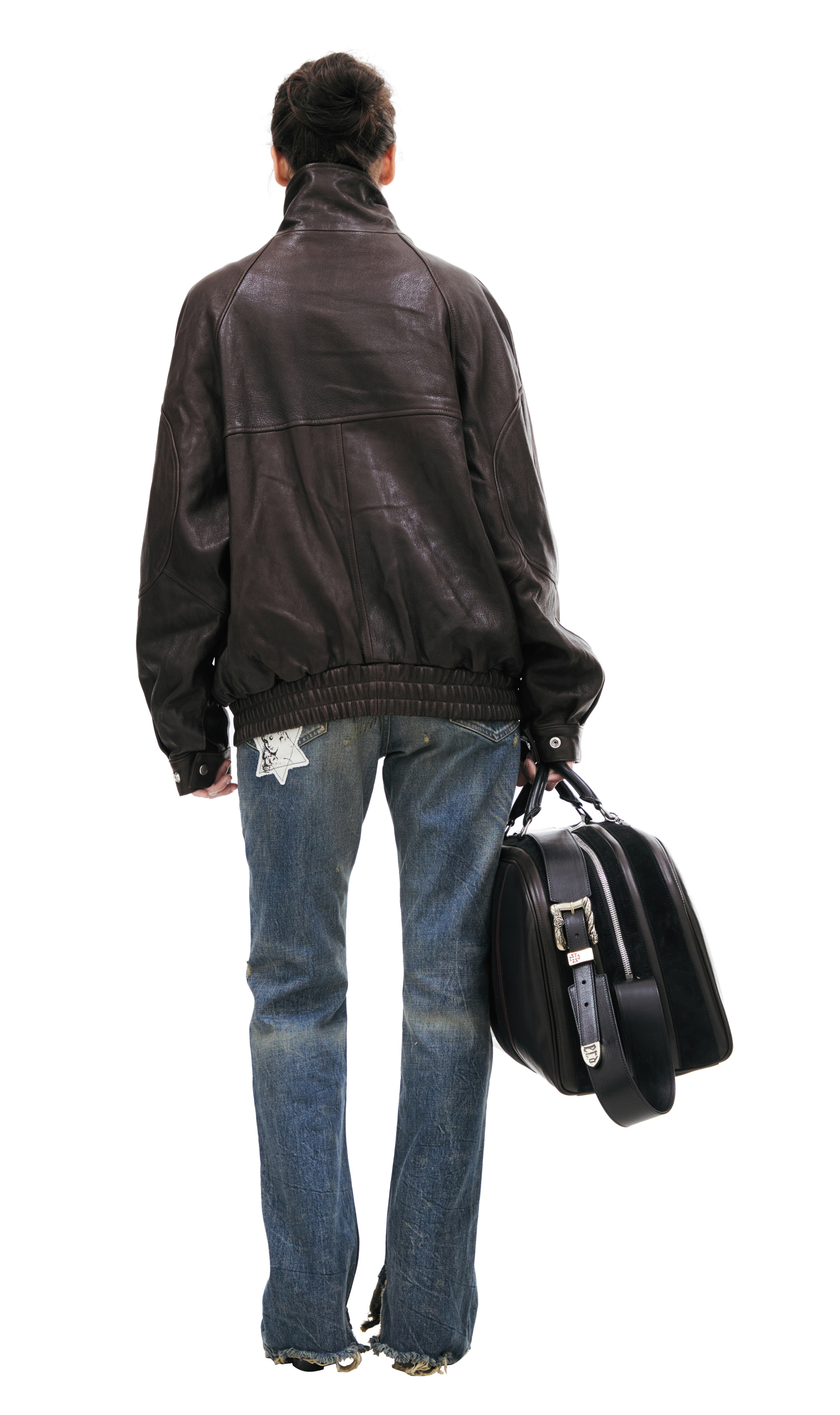 Enfants Riches Déprimés Leather jacket with a zipper