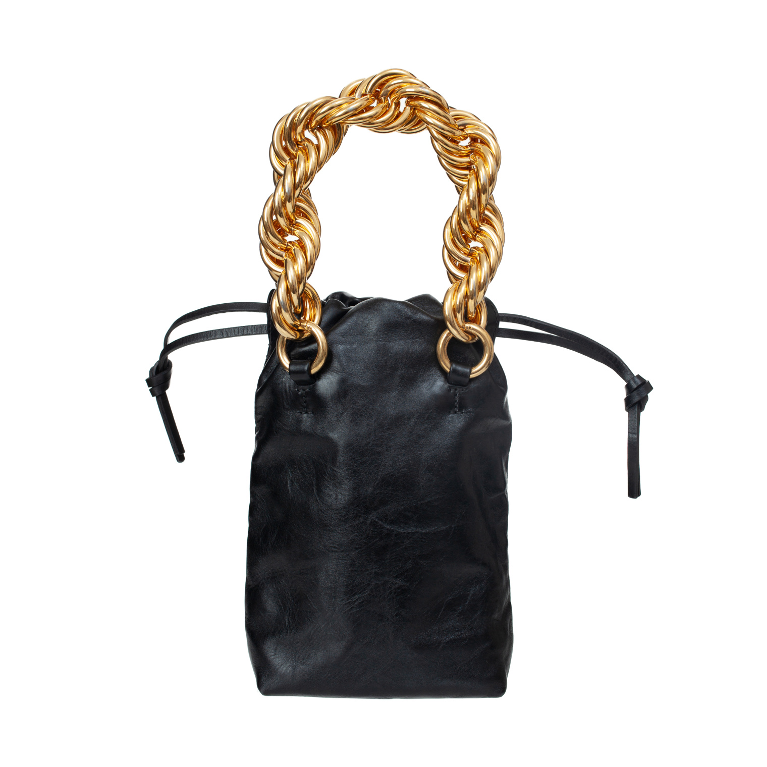 Jil Sander Leather bag with golden handle