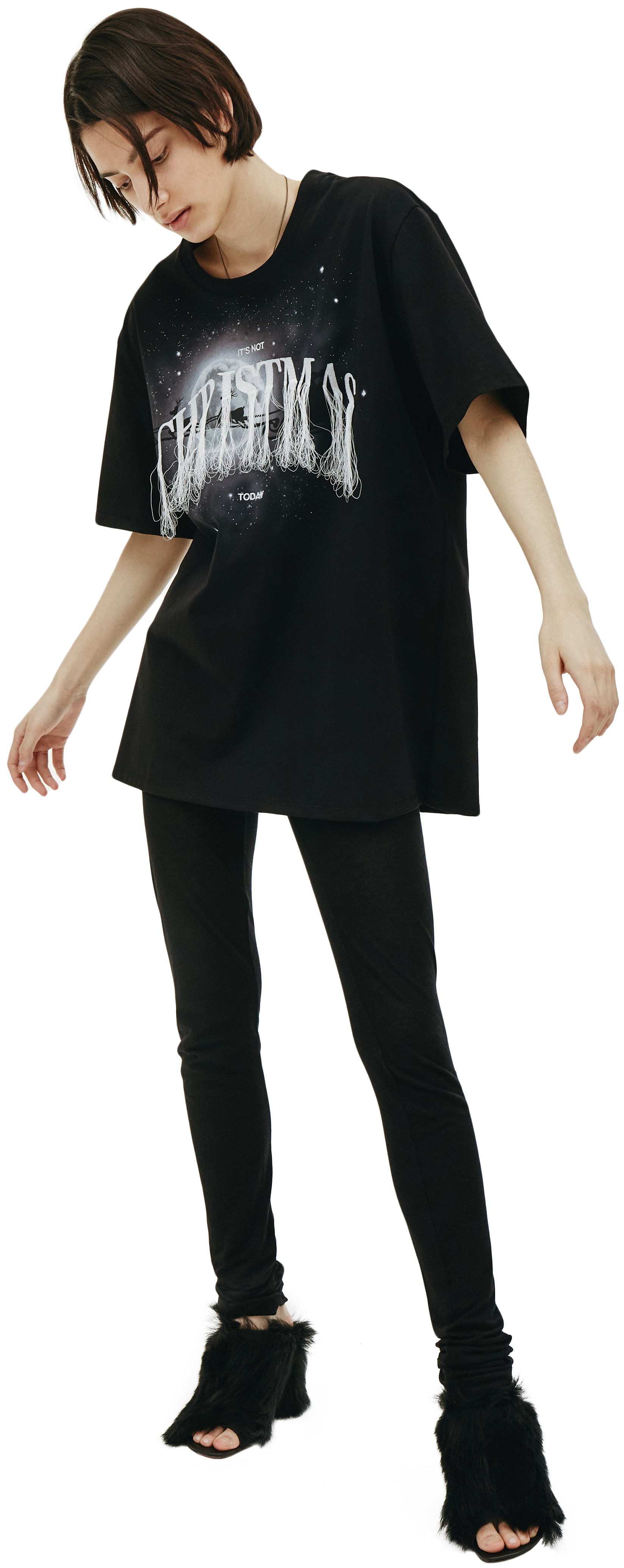 Doublet Black Embroidered Christmas T-shirt