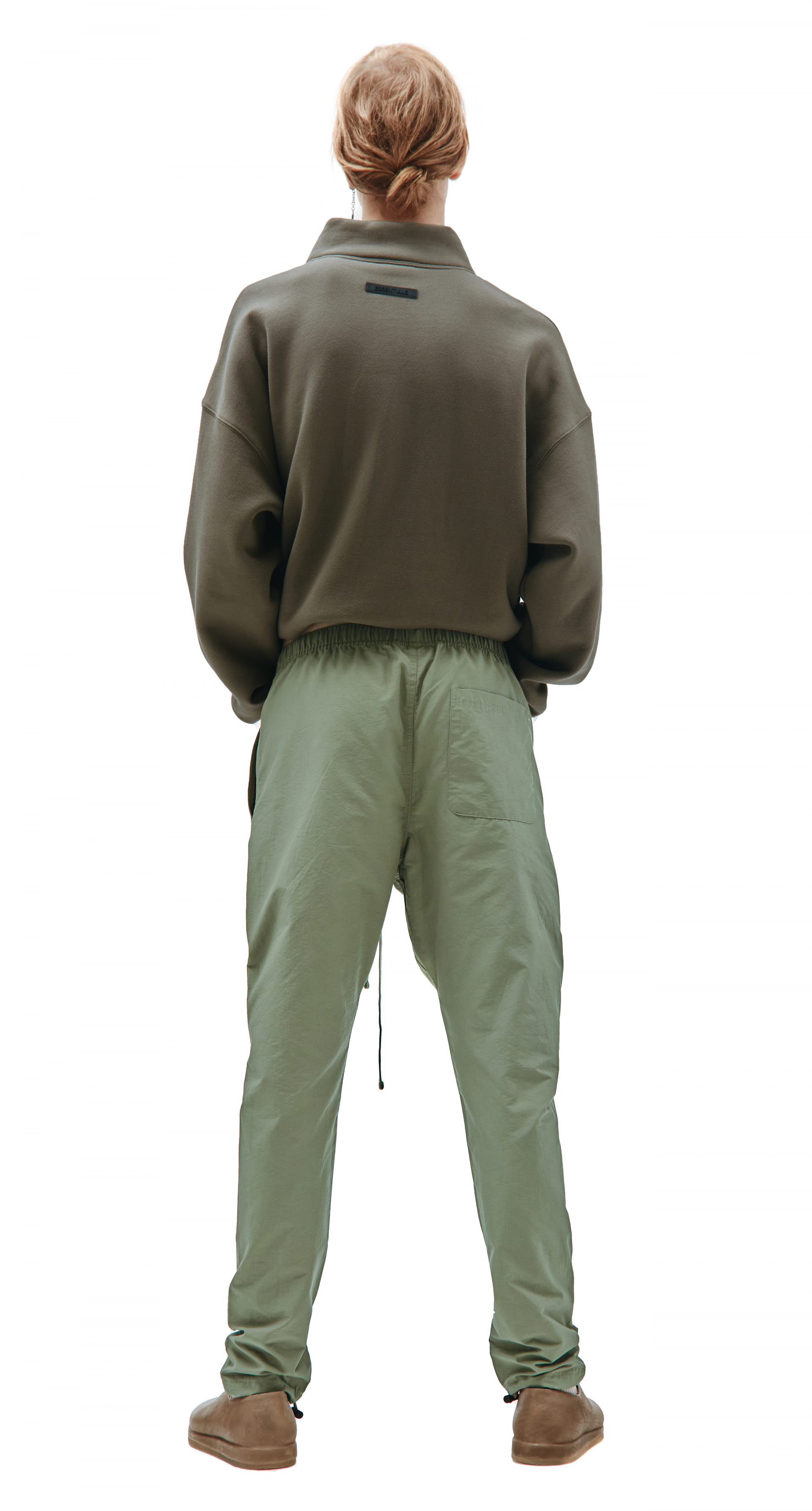 God Essentials men green track pant 
