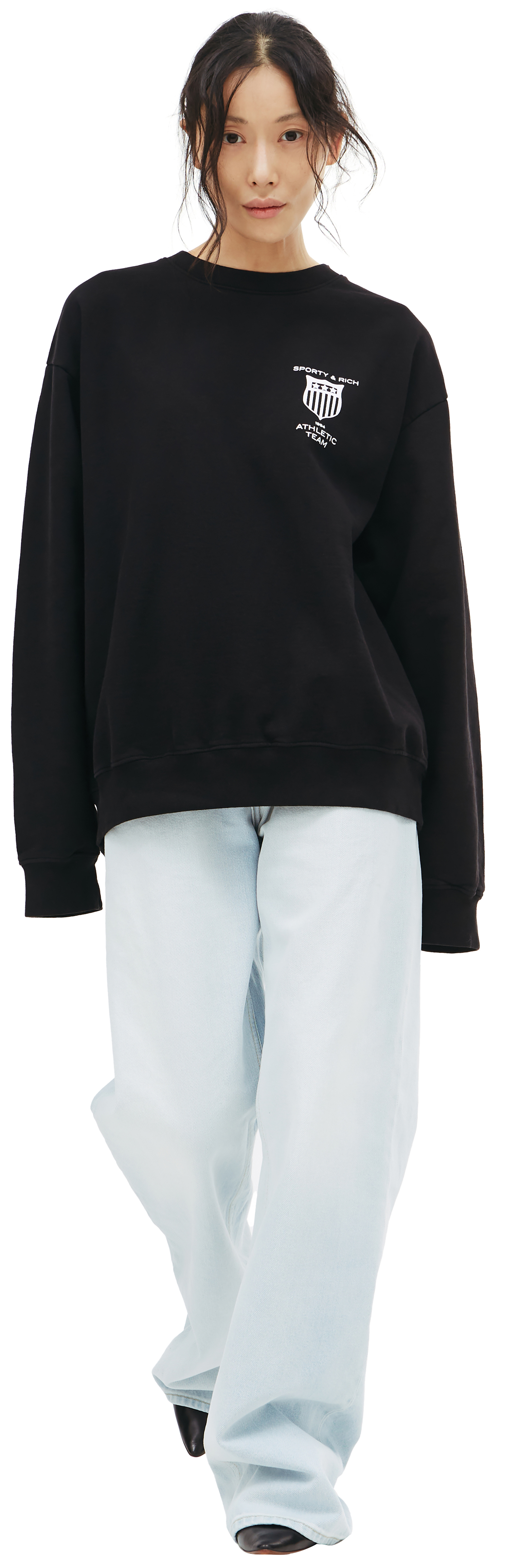 SPORTY & RICH Athletic team printed sweatshirt