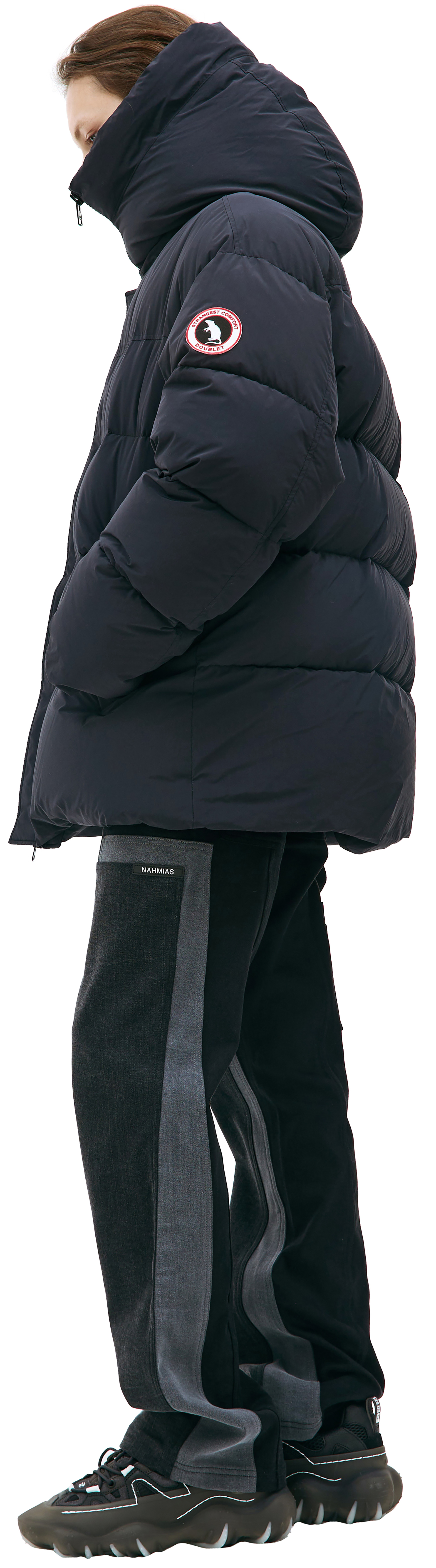 Doublet Animal motif-hoodie down jacket