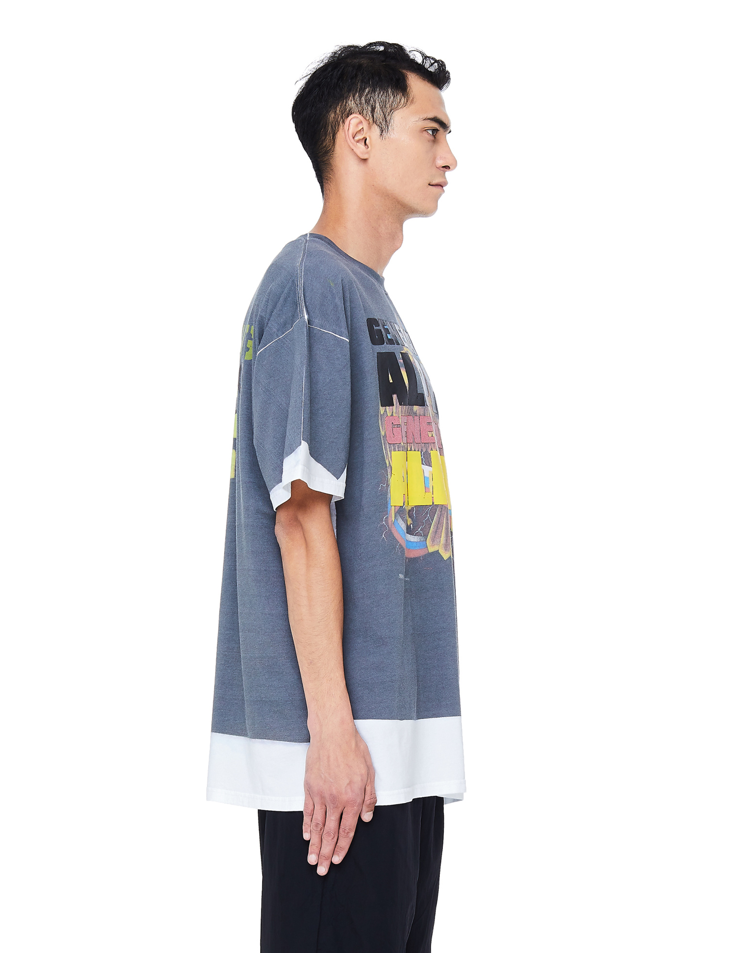 VETEMENTS Generation Alpha Grey Cotton T-shirt