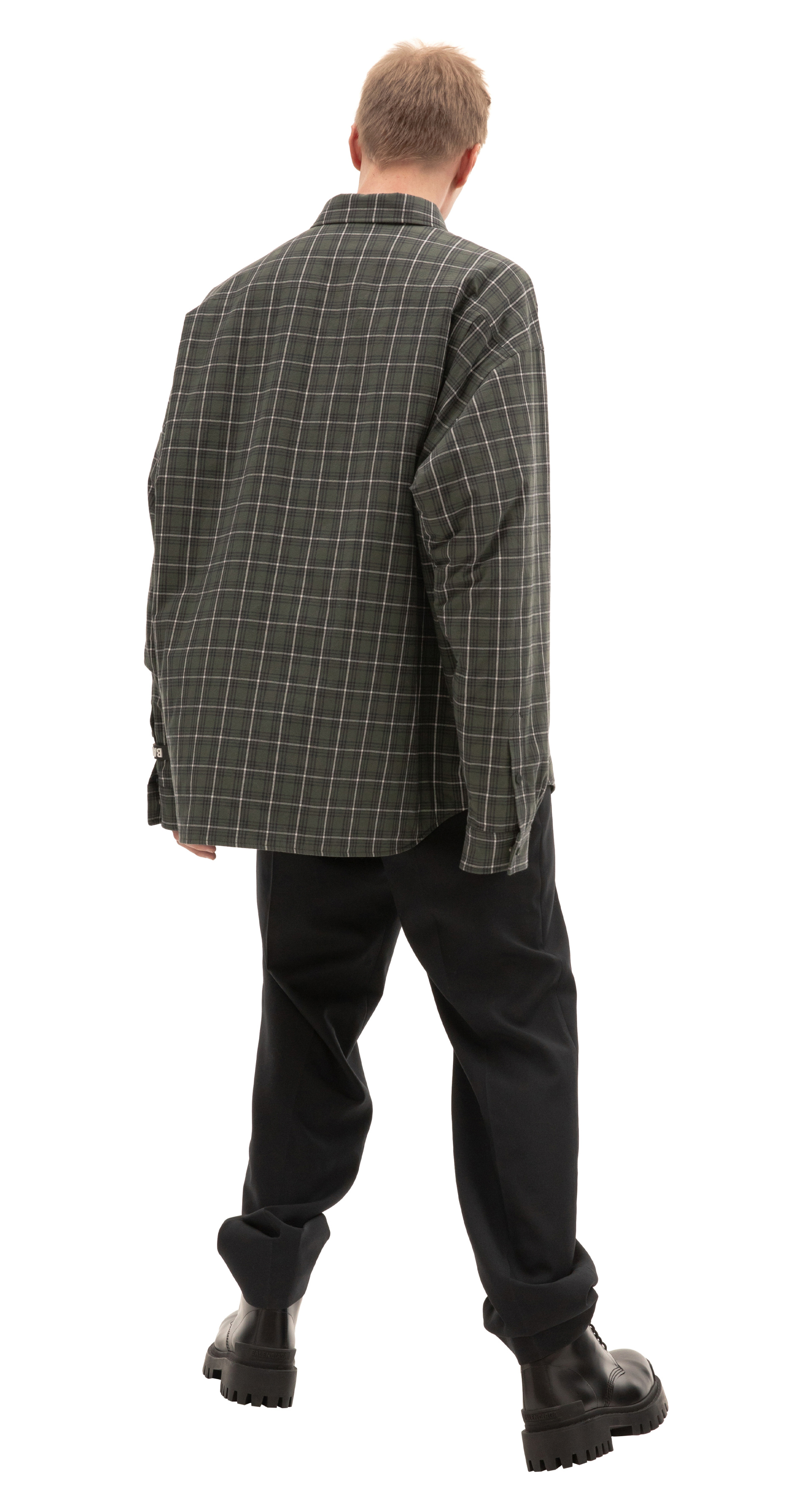 Balenciaga Утеплденная рубашка в клетку