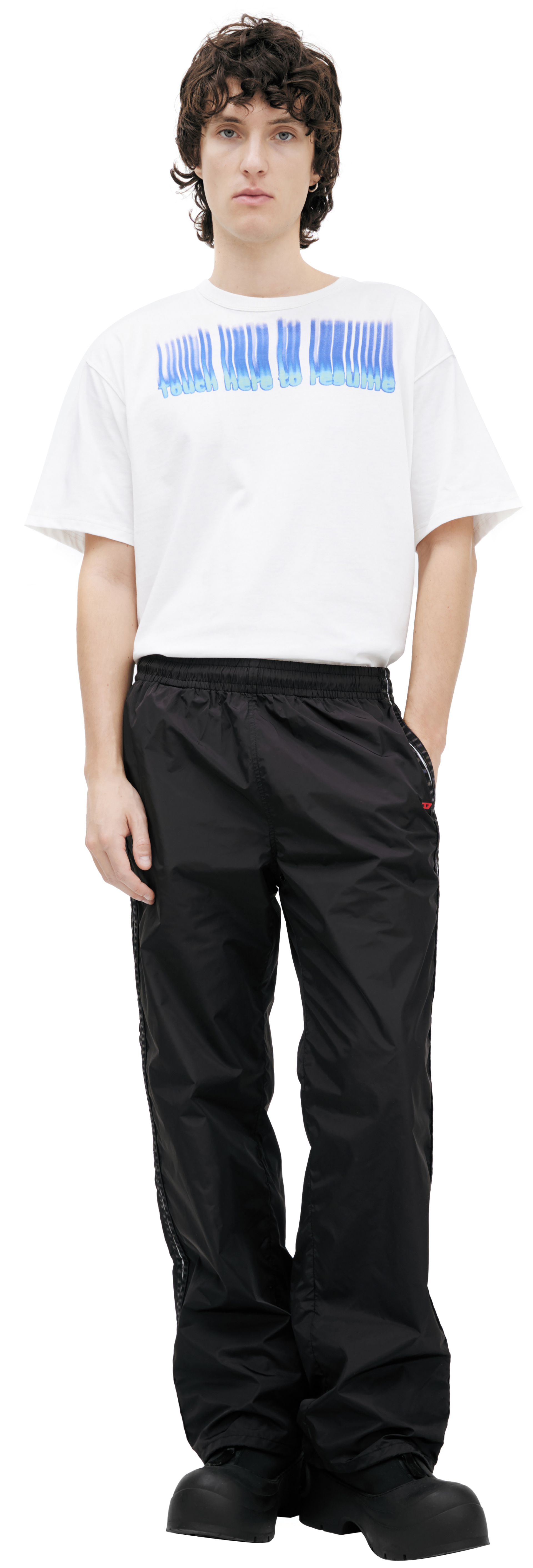 Diesel Black trousers with stripes