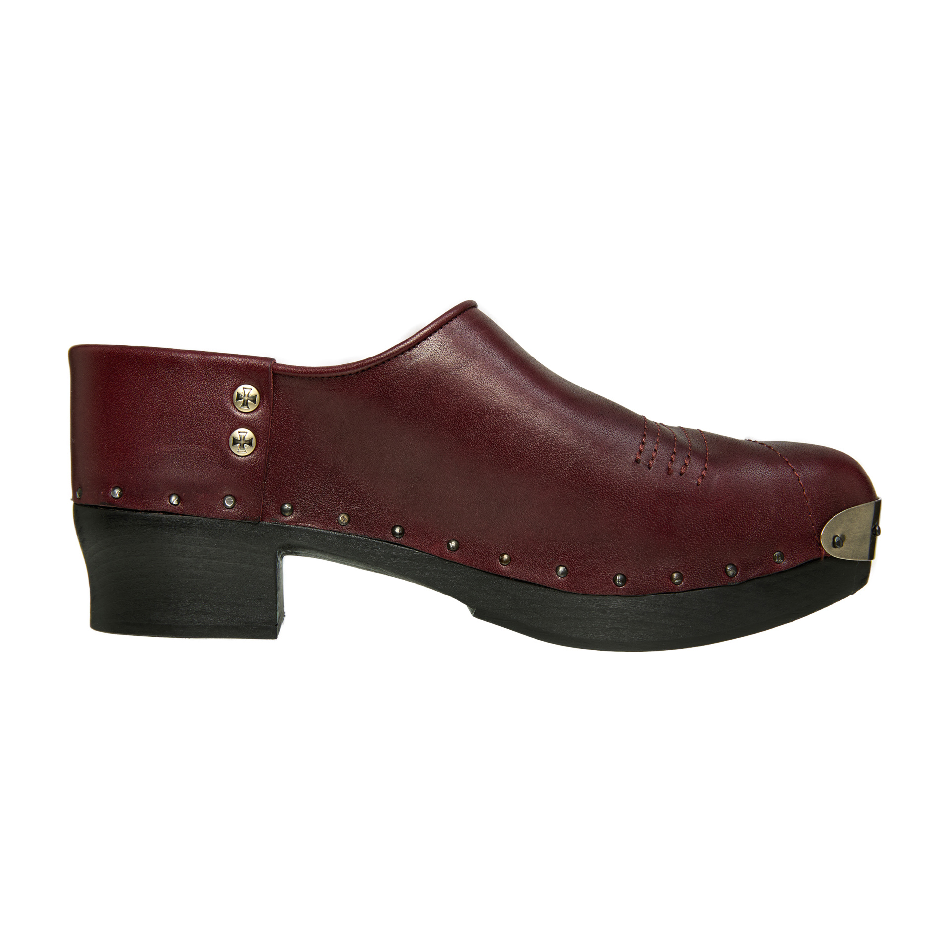 Enfants Riches Déprimés Burgundy leather clogs