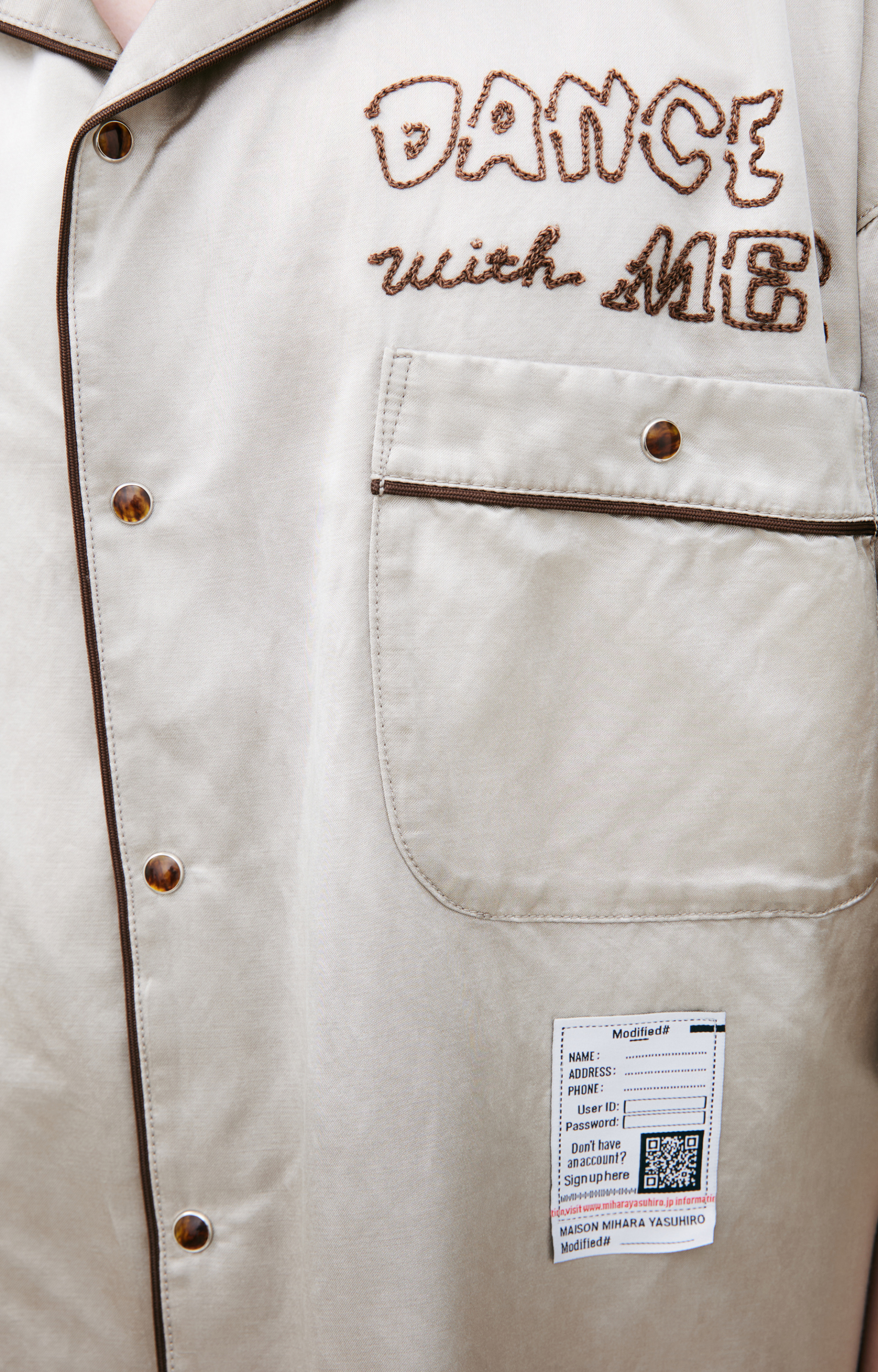 Maison Mihara Yasuhiro Pajama shirt