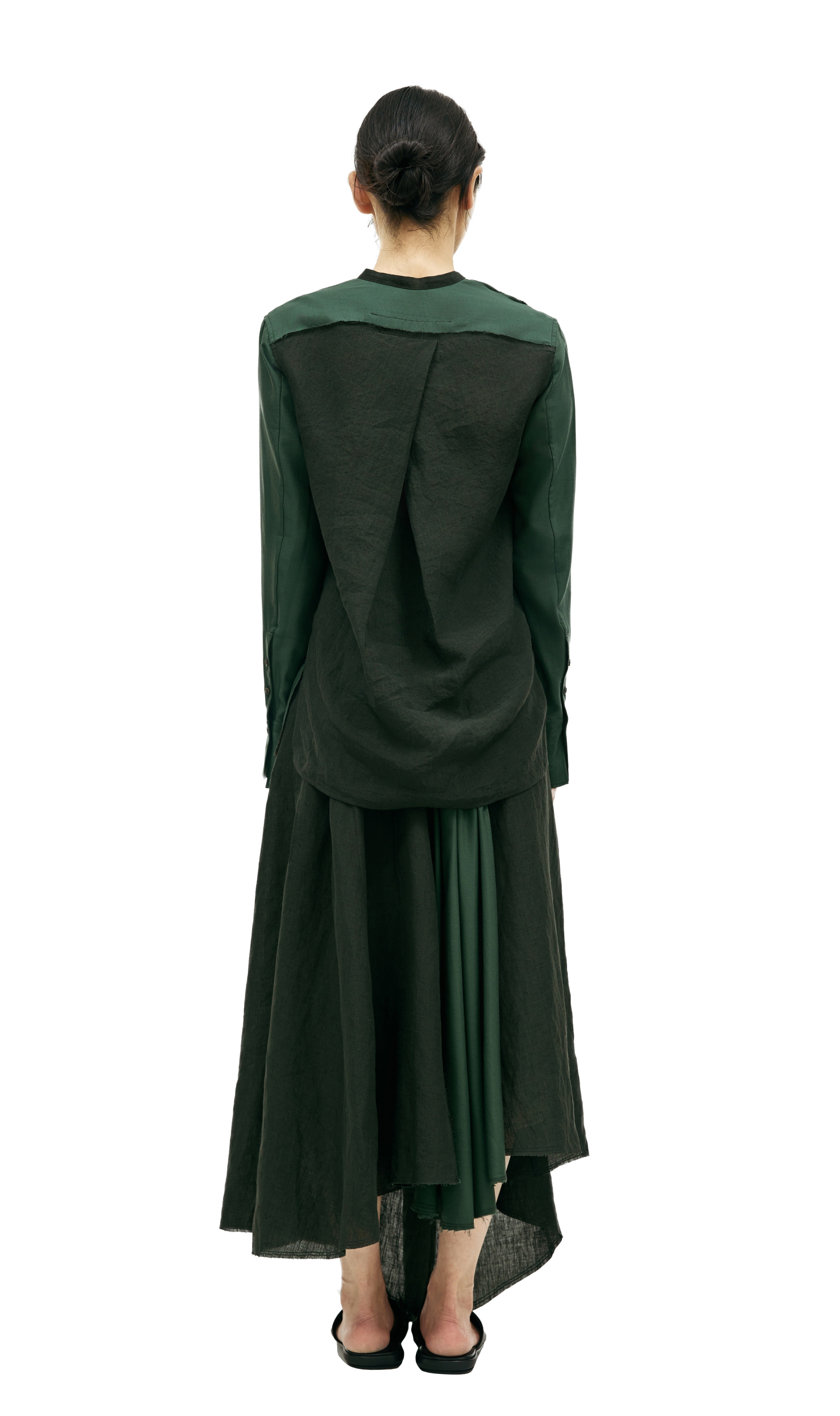 Ziggy Chen Green linen shirt