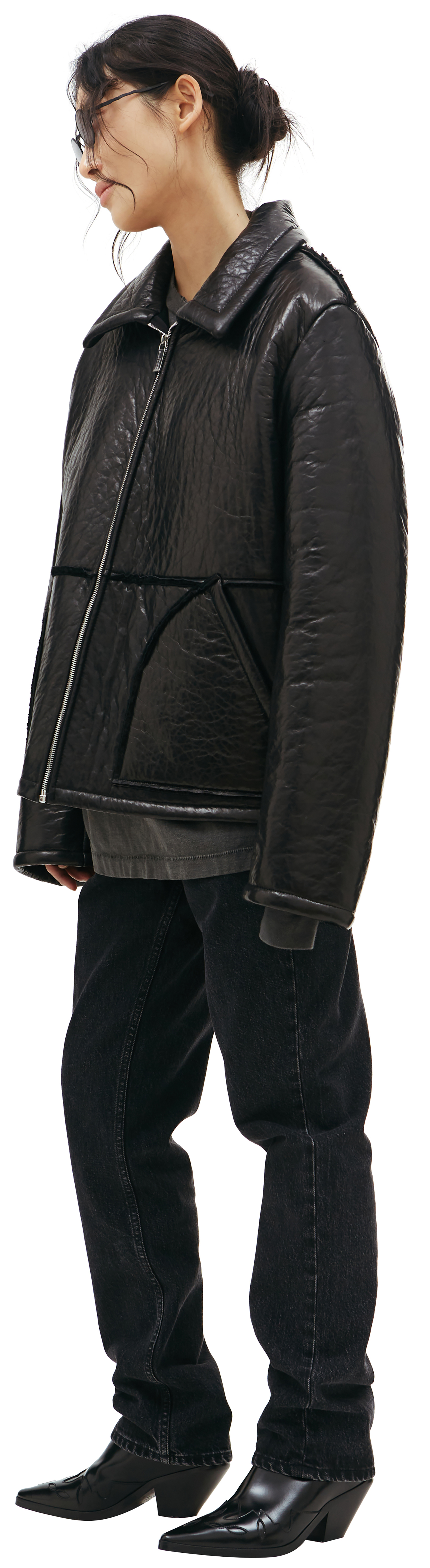 Enfants Riches Deprimes Black shearling jacket