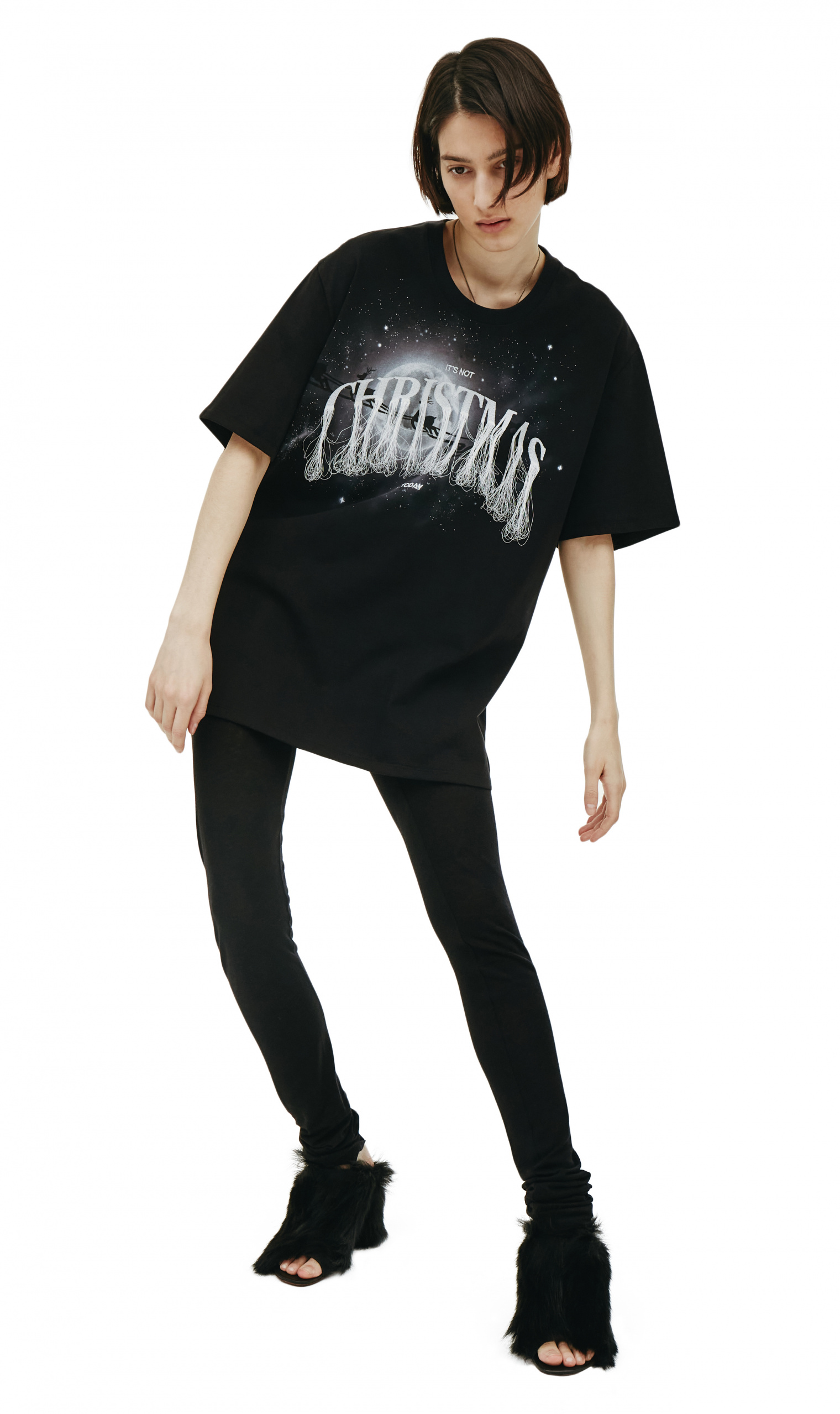 Doublet Black Embroidered Christmas T-shirt