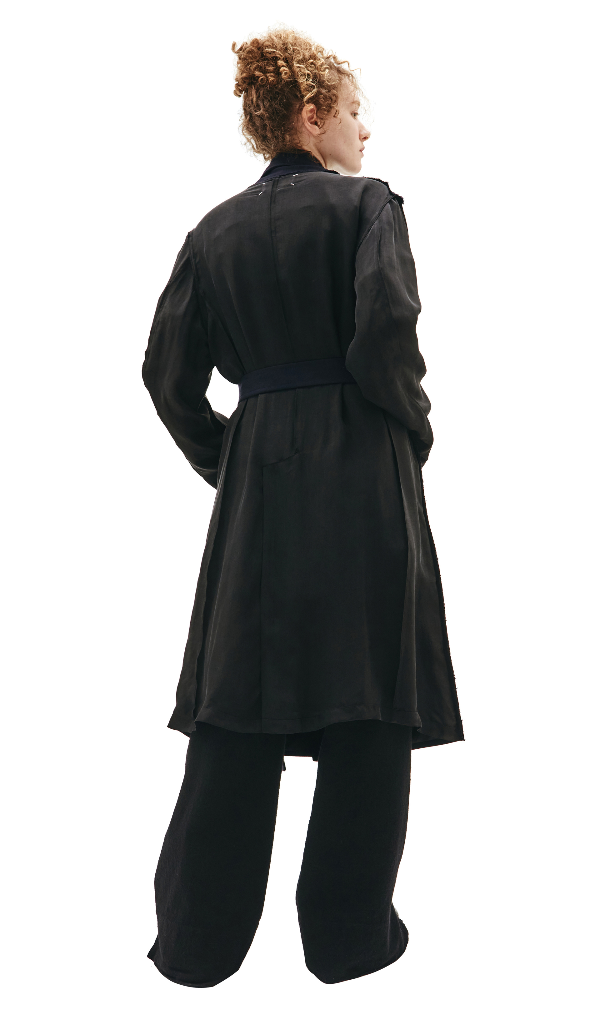 Maison Margiela Navy & Black Double Breasted Coat