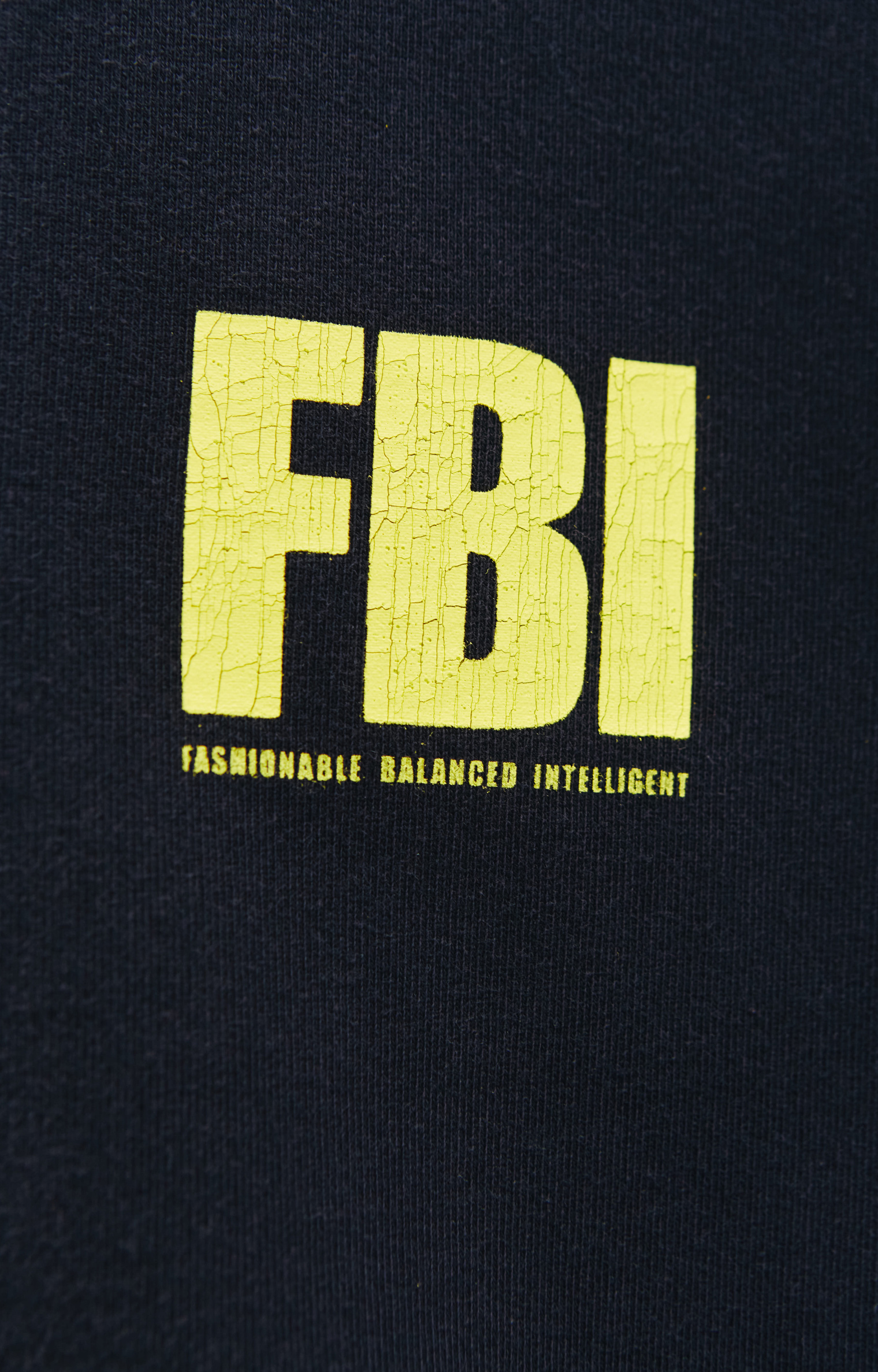 Balenciaga Fraying sweatshirt with FBI print