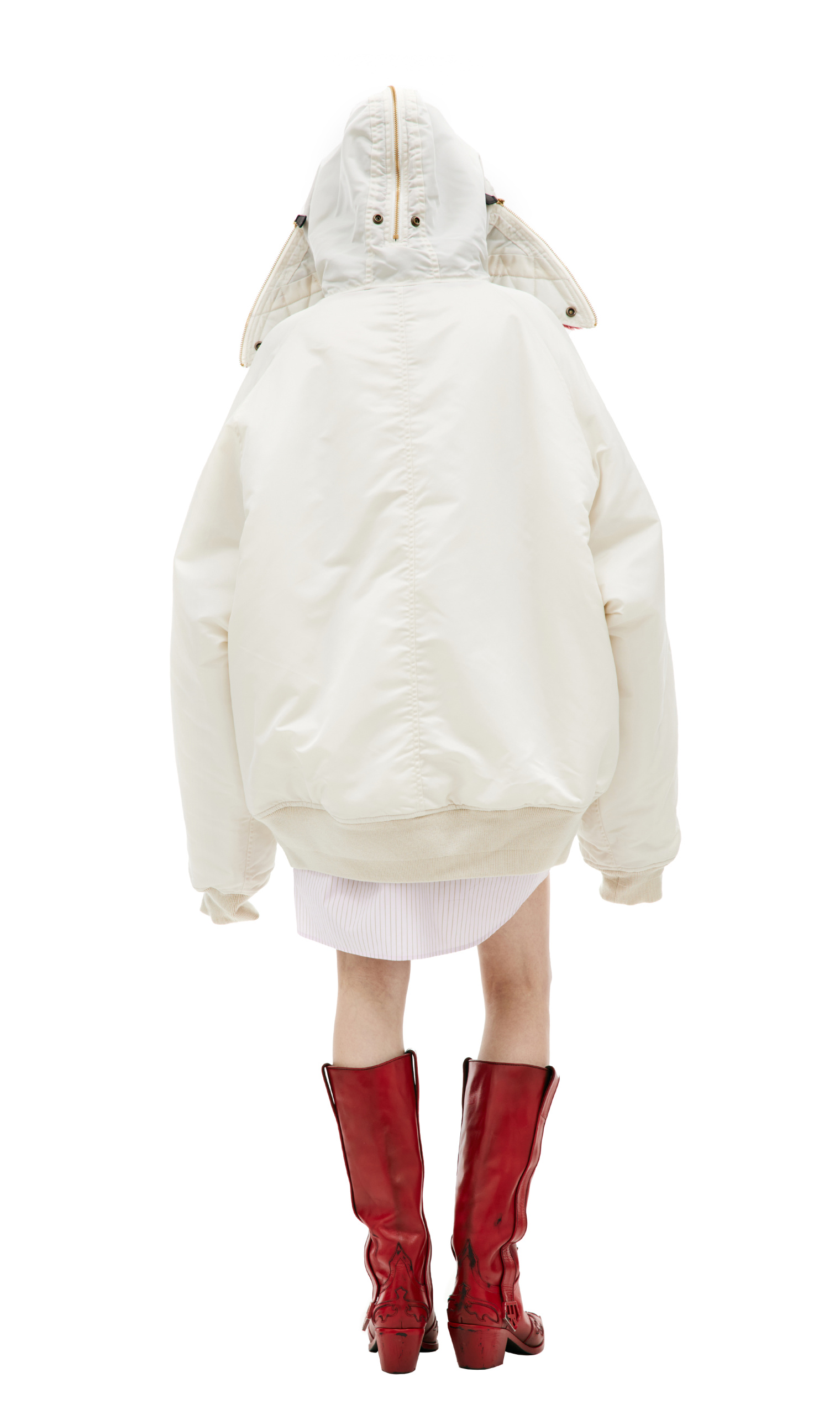 Doublet White PETAL MOUTH jacket