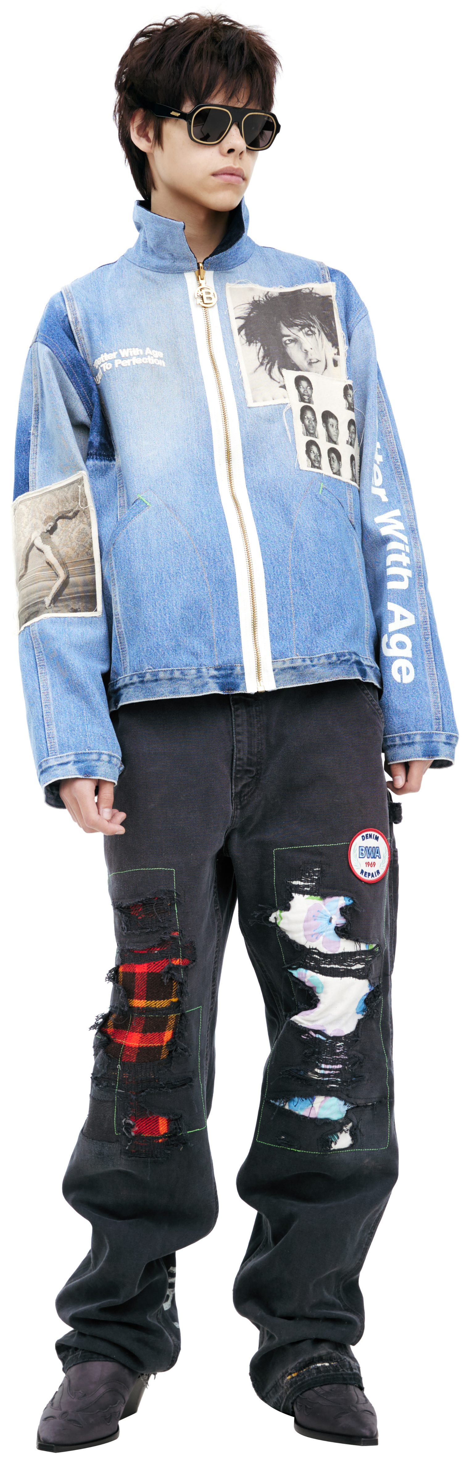 BETTER WITH AGE Blue patch jacket