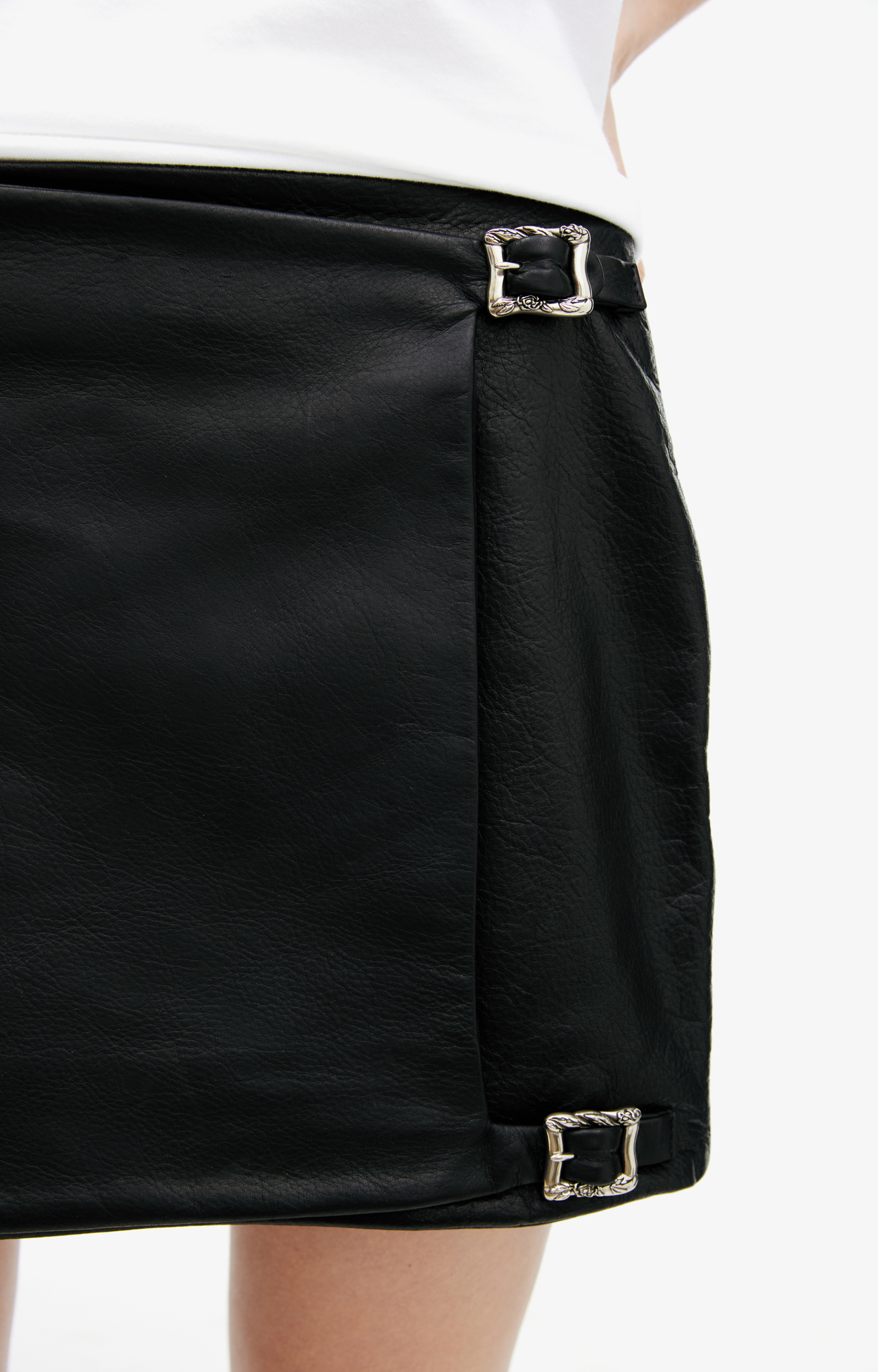 Enfants Riches Déprimés Leather mini skirt