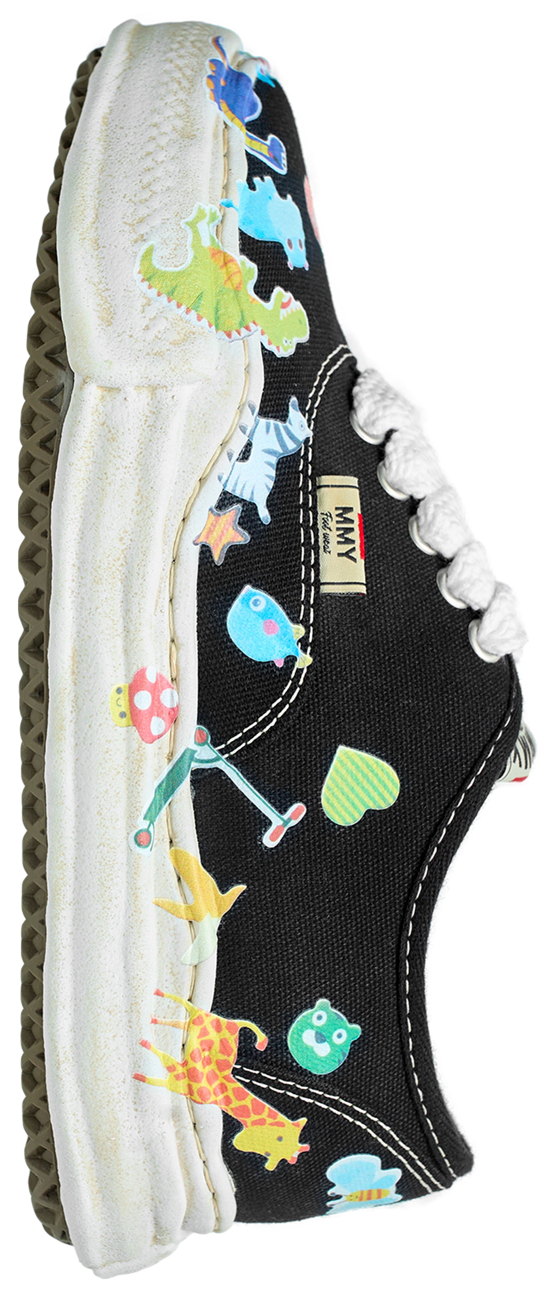 Maison Mihara Yasuhiro Black sticker sneakers