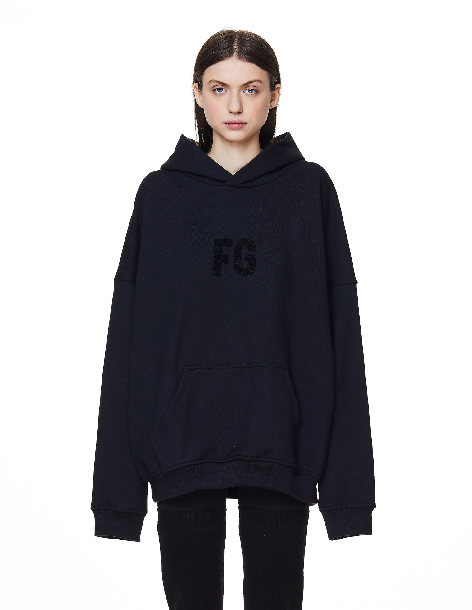 Fear of God Black Cotton FG Hoodie