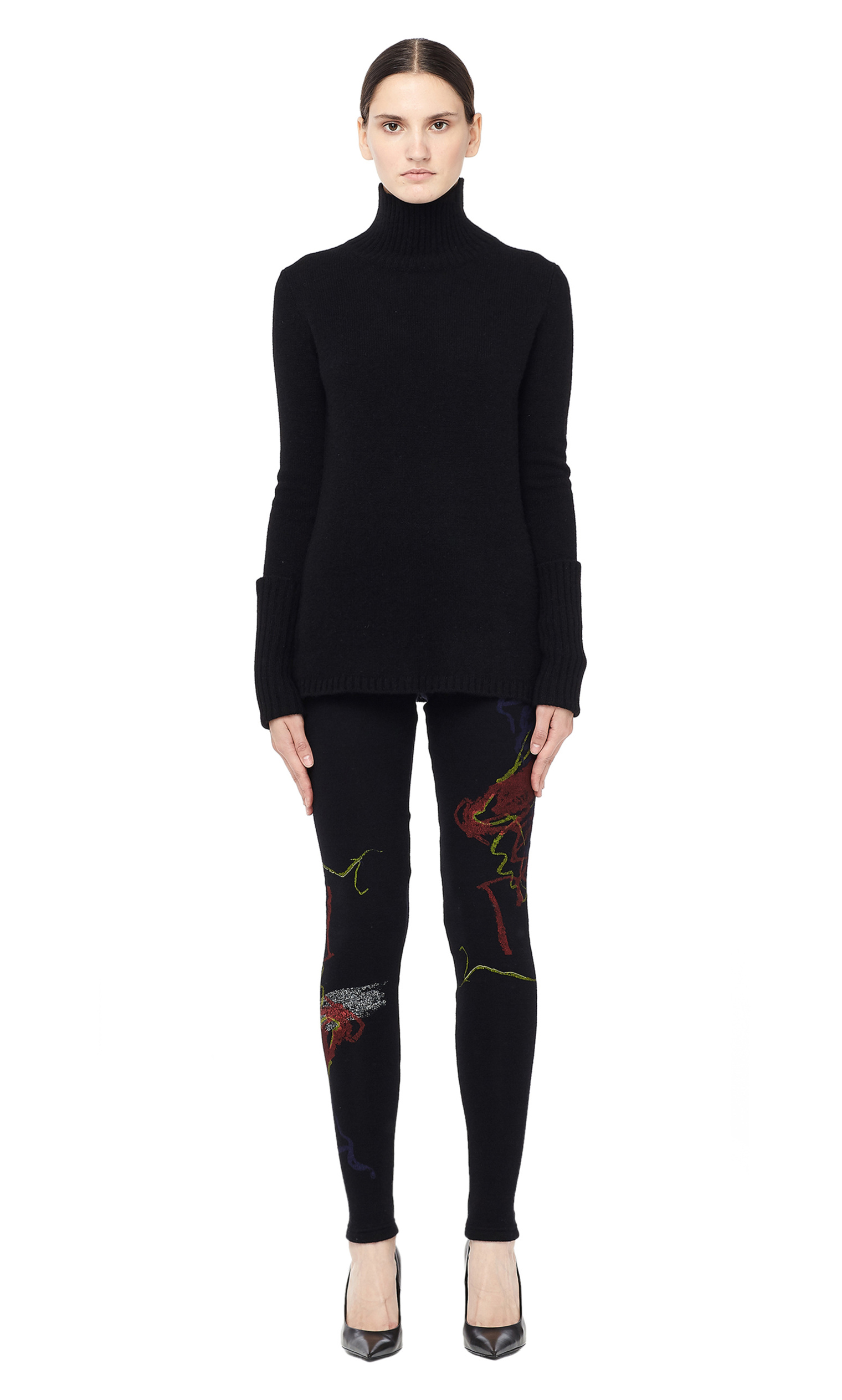 Yohji Yamamoto Printed wool leggings