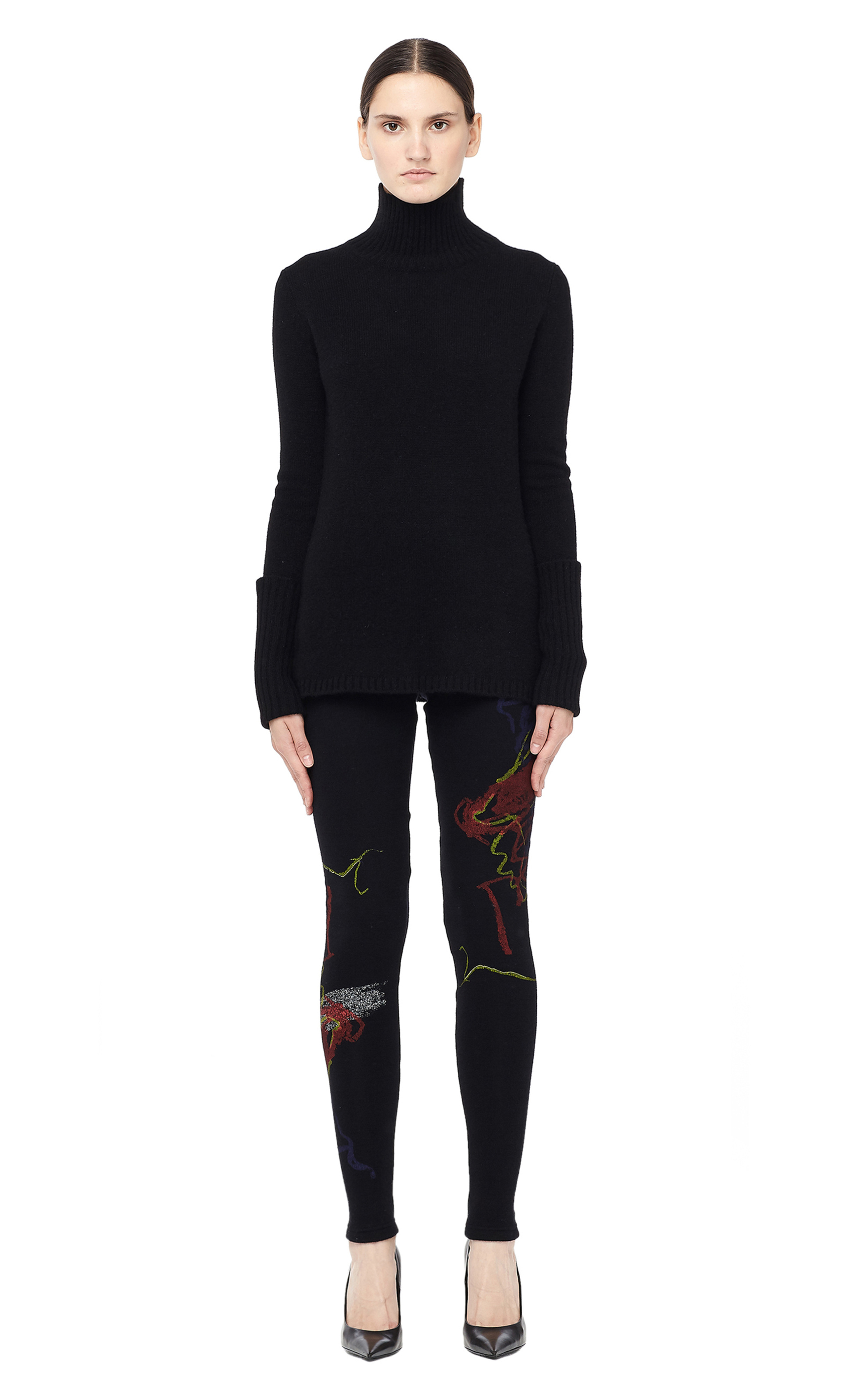 Yohji Yamamoto Printed wool leggings