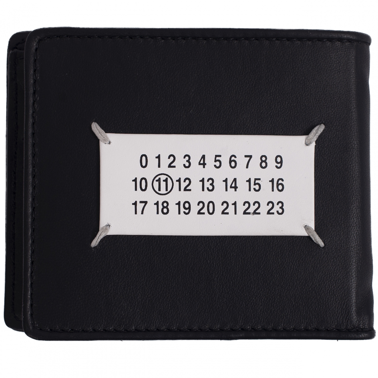 Buy Maison Margiela men black leather glam slam wallet for $625 