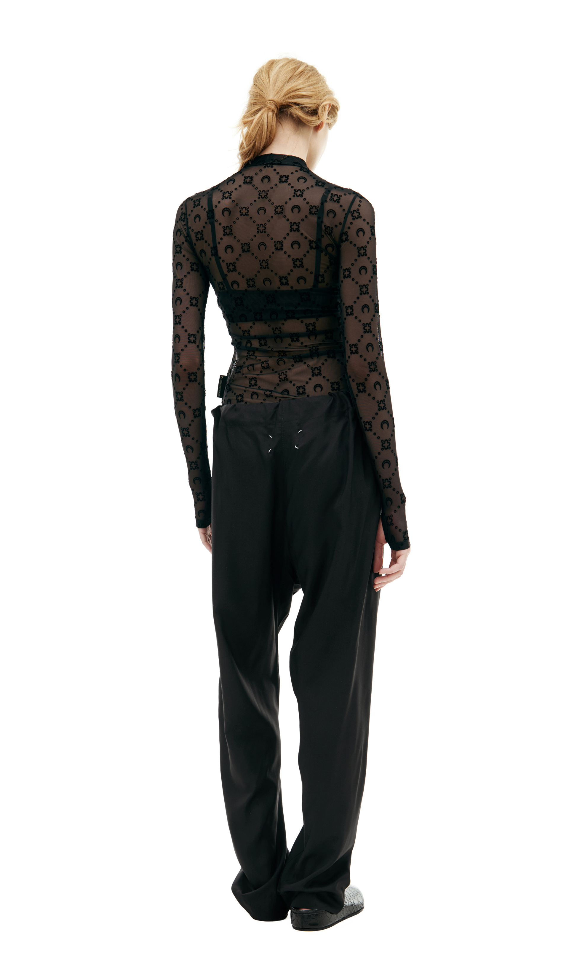 MARINE SERRE Semi-transparent longsleeve