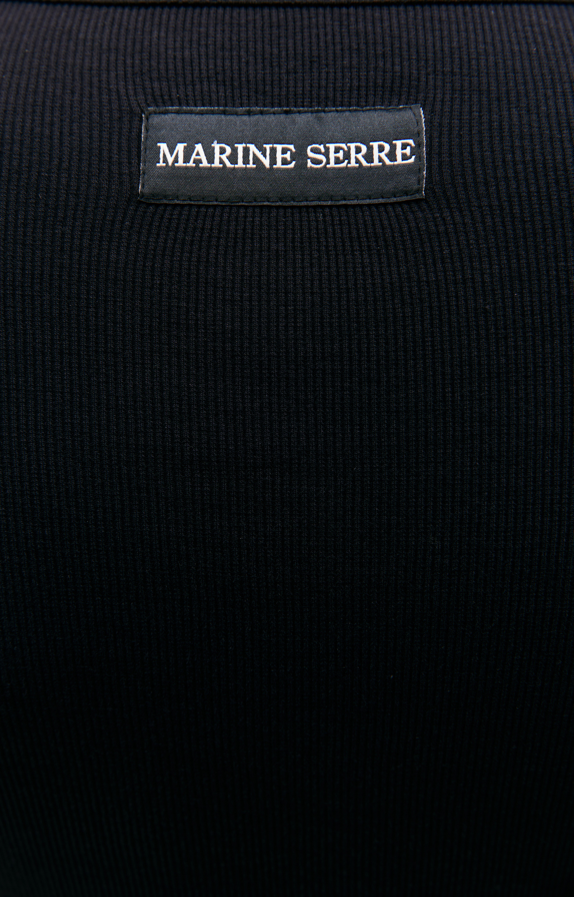 MARINE SERRE Black embroidered bodysuit