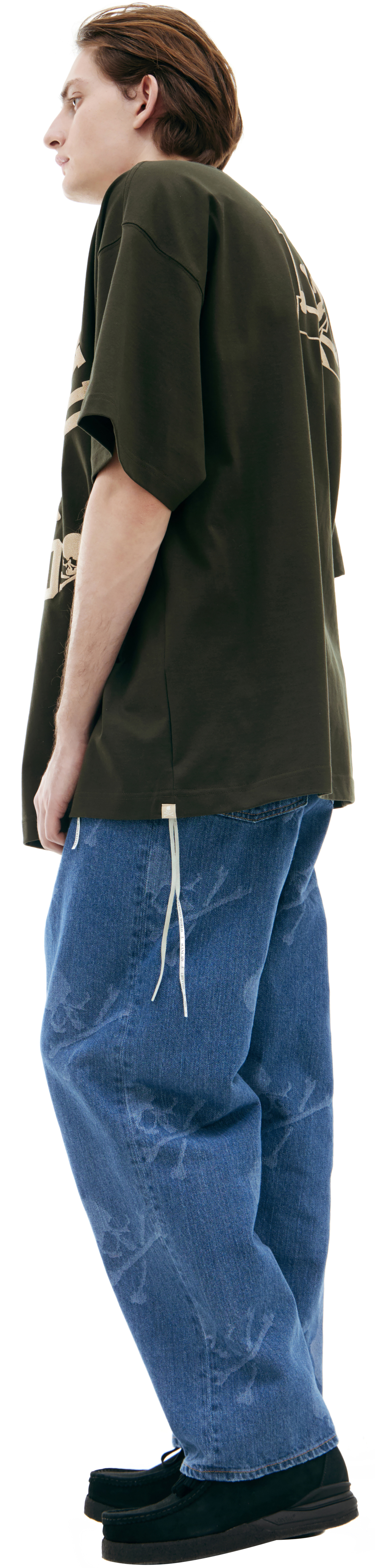 Mastermind WORLD Khaki T-shirt with logo