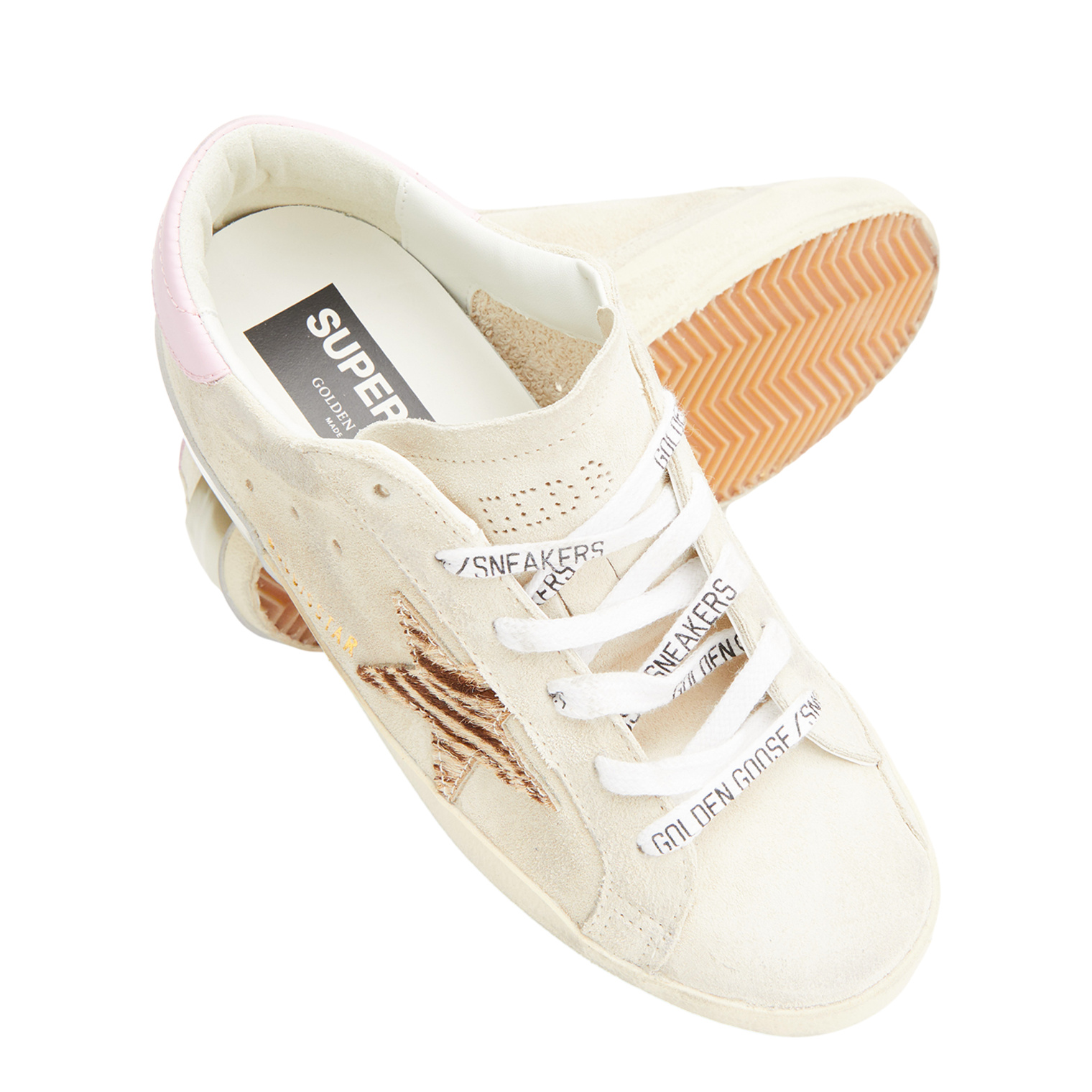 Golden Goose Super Star horsy zebra printed sneakers