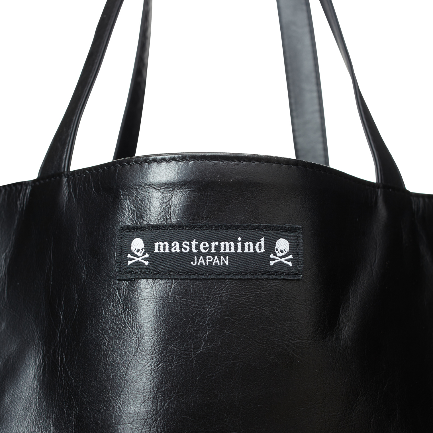 Mastermind WORLD Black leather tote bag