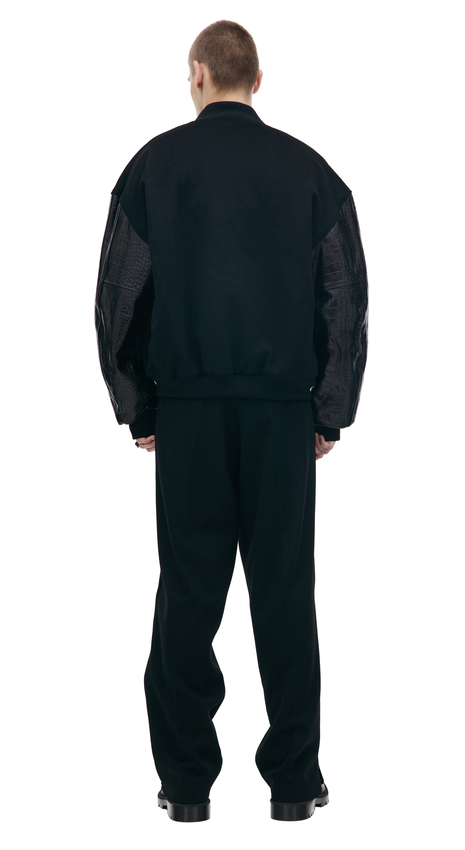 VTMNTS Black wool bomber jacket