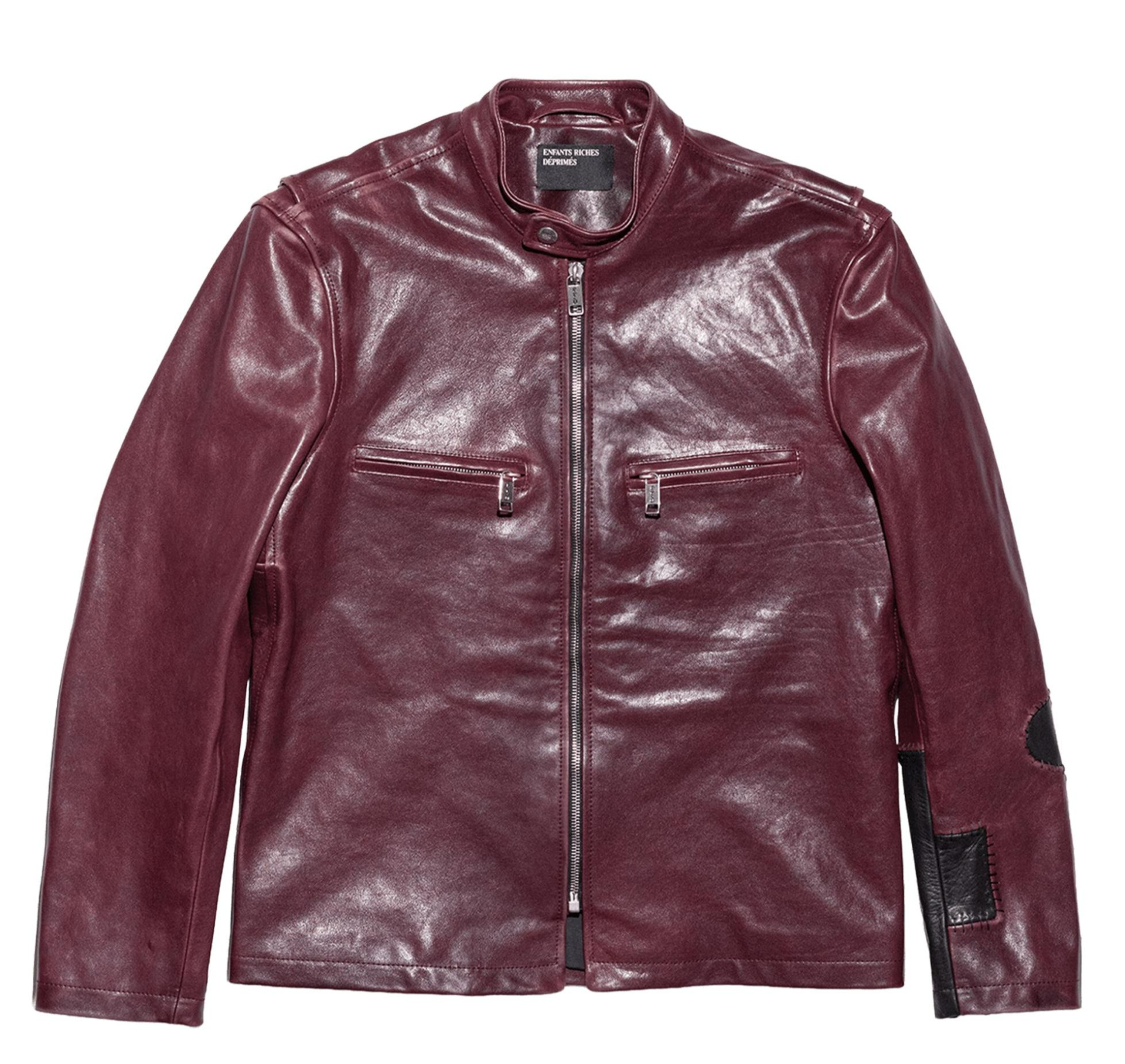 Enfants Riches Déprimés burgundy leather jacket
