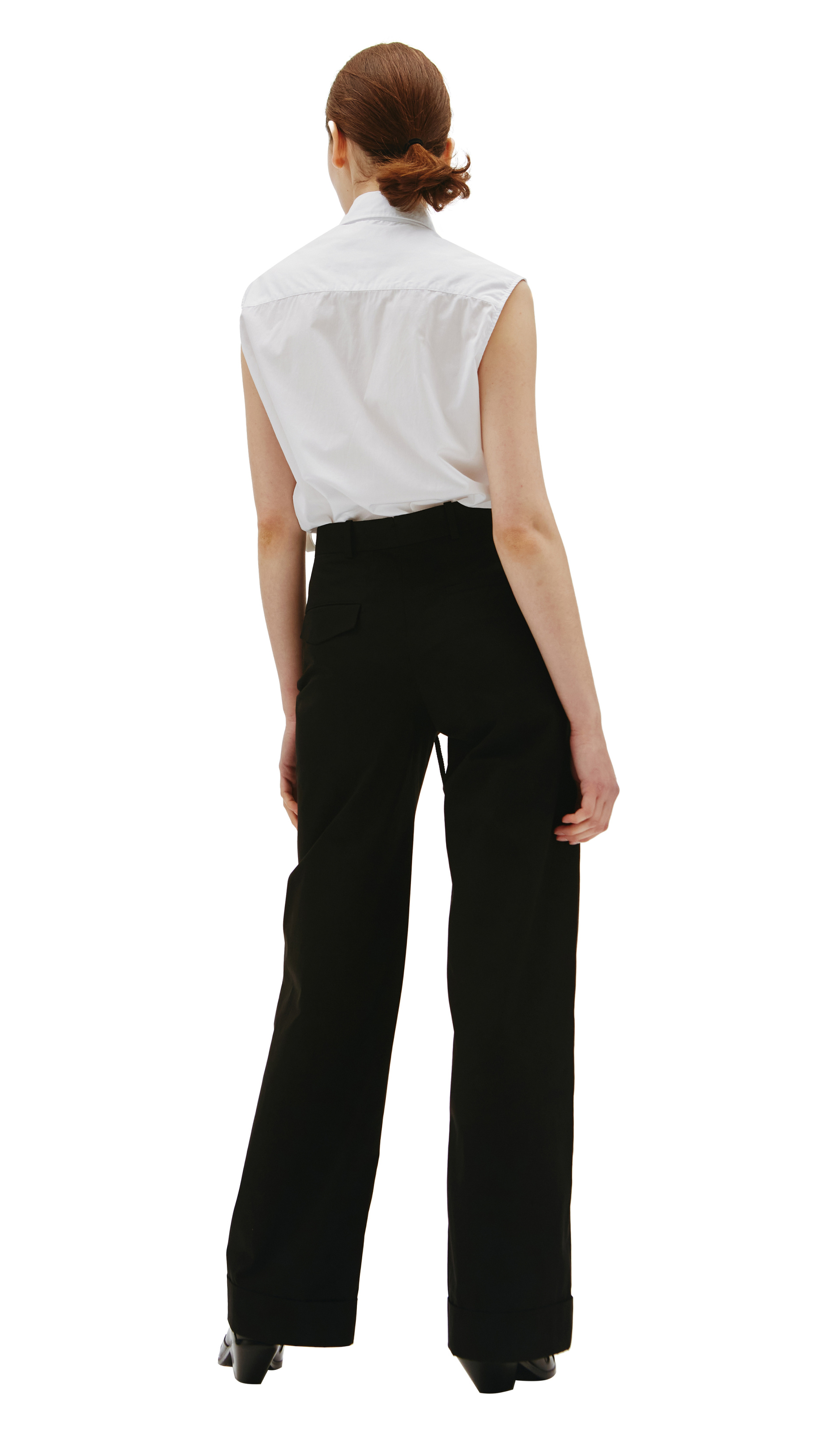 Ann Demeulemeester Black wide leg trousers