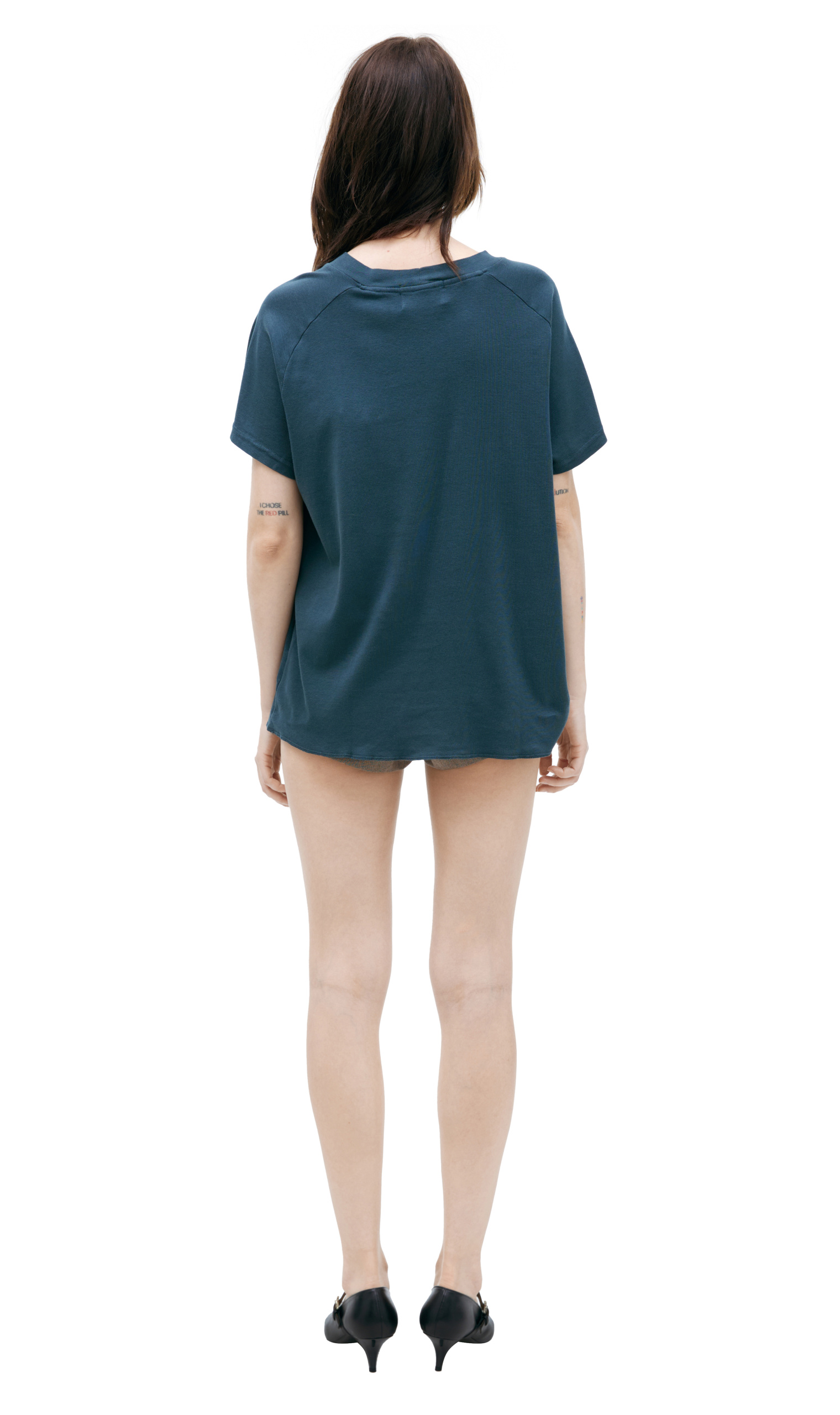 Buy Enfants Riches Déprimés women green t-shirt with a print for