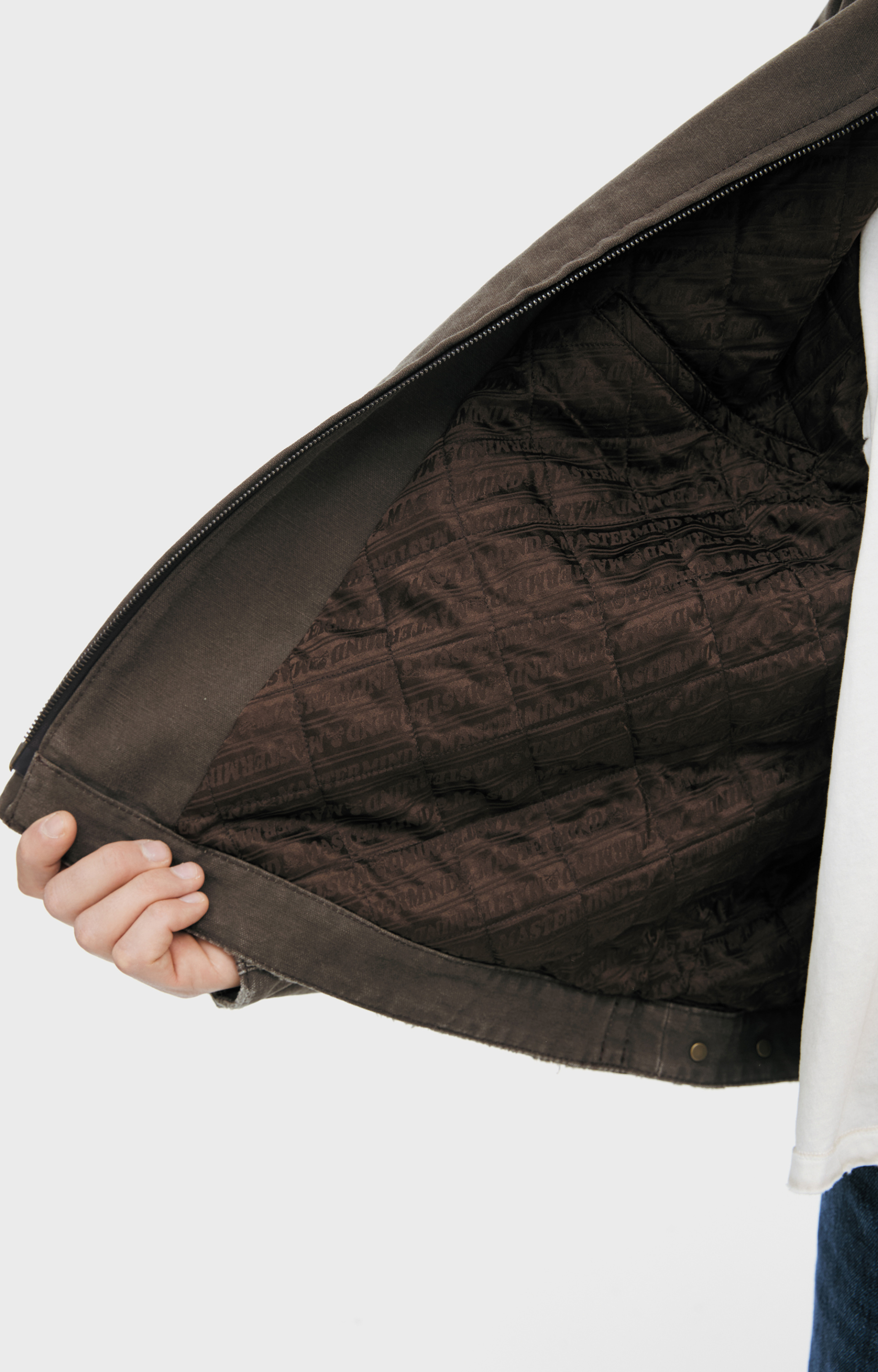 Mastermind WORLD Brown jacket with a skull logo