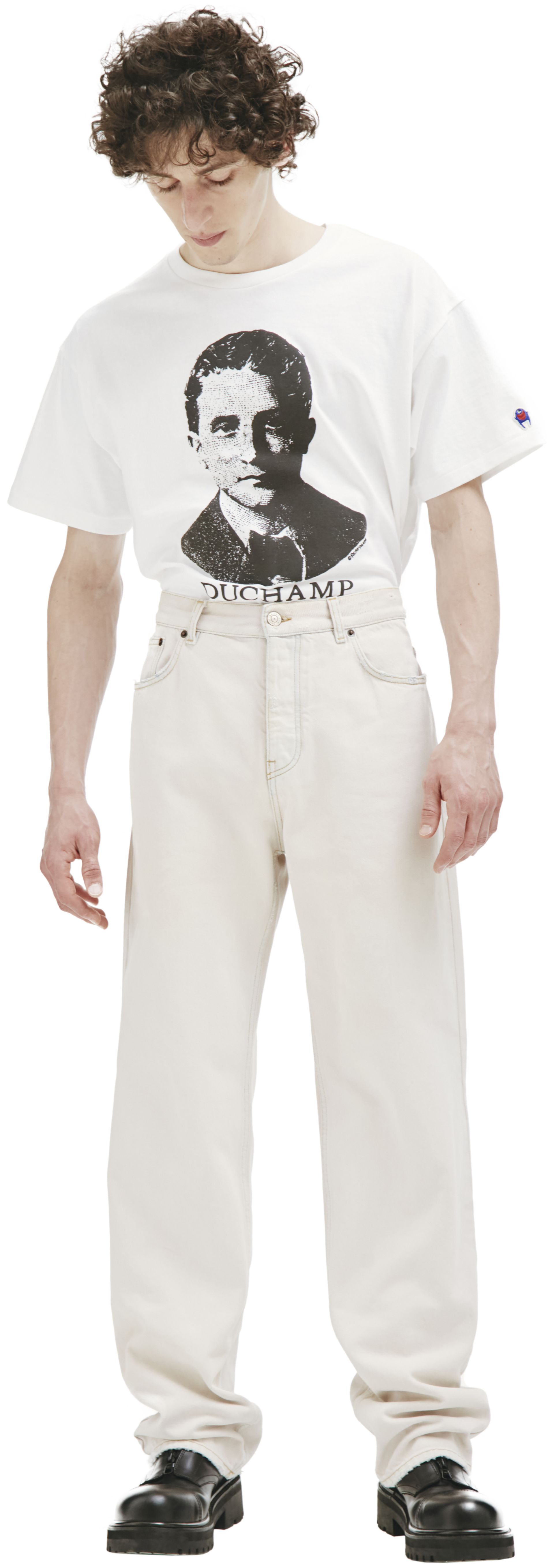 Balenciaga Beige Loose Fit Jeans