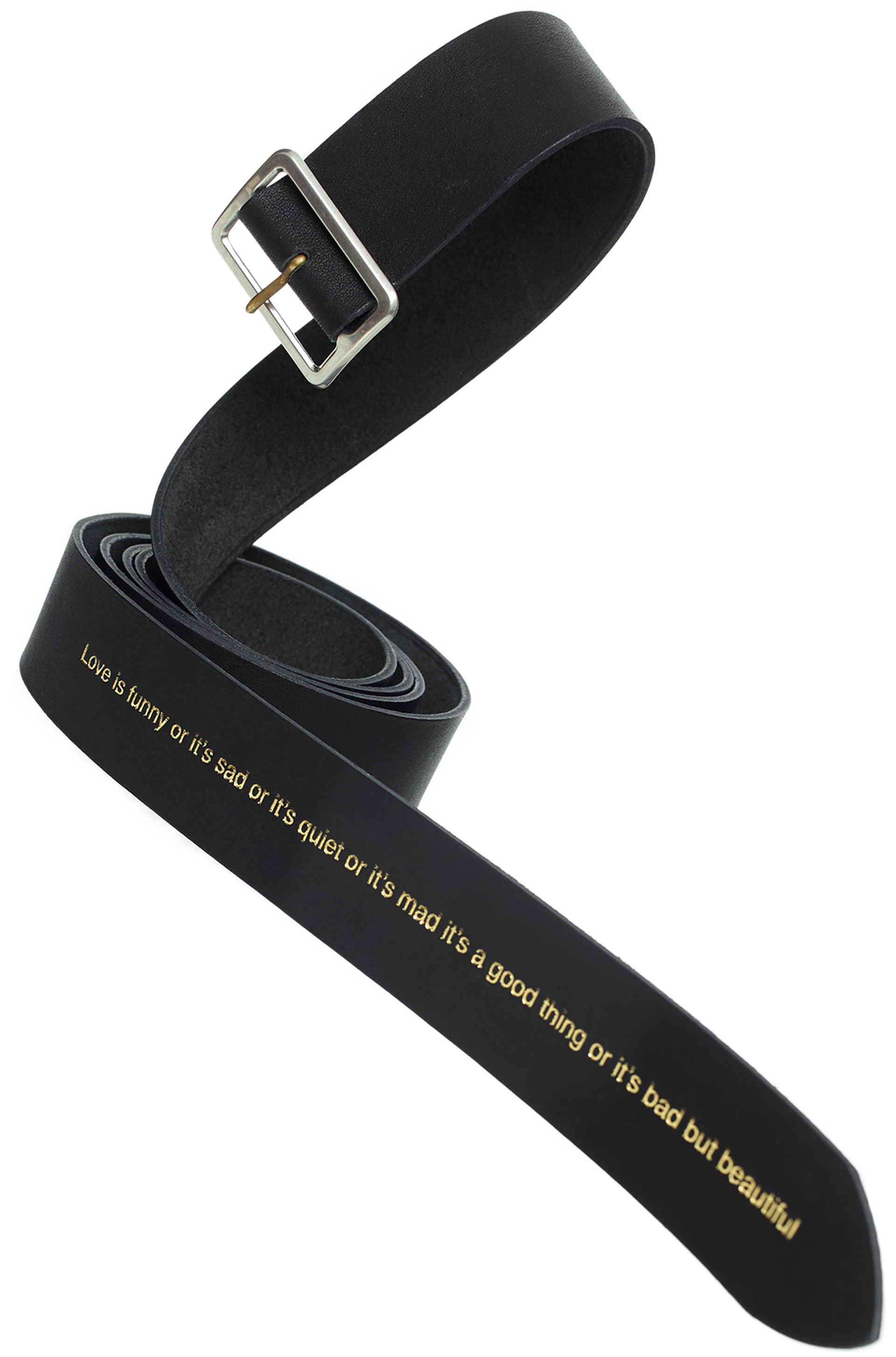 Undercover Black leather belt