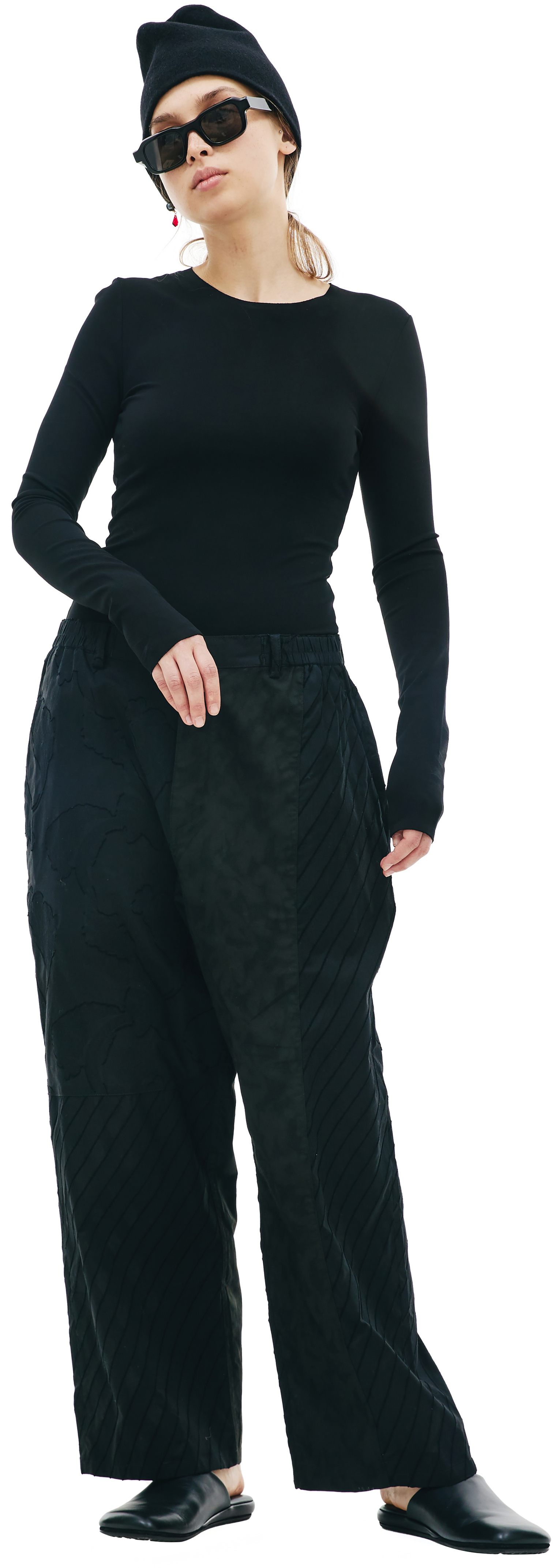 KIMMY Patchwork wide trousers