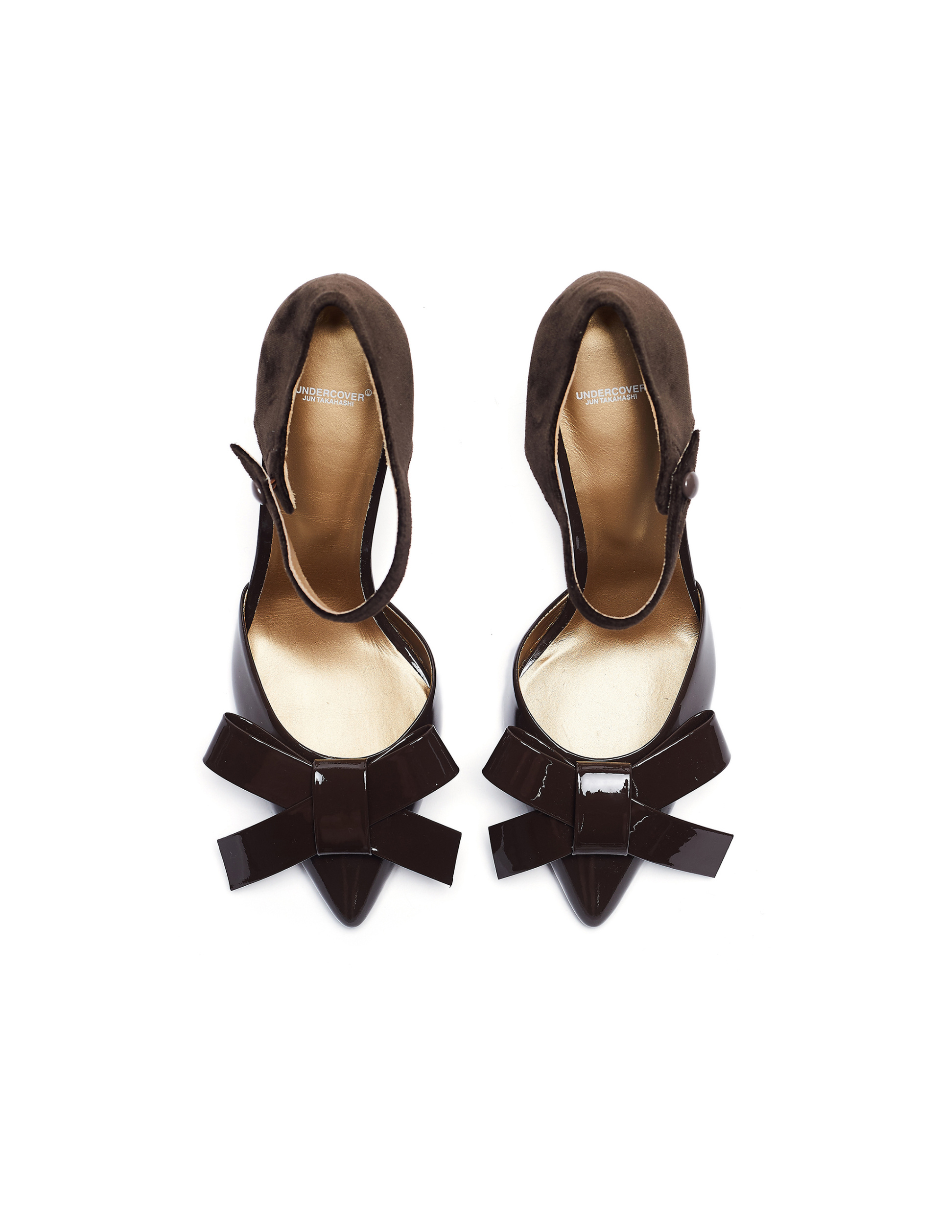 Undercover Brown Patent Leather Bow Heels