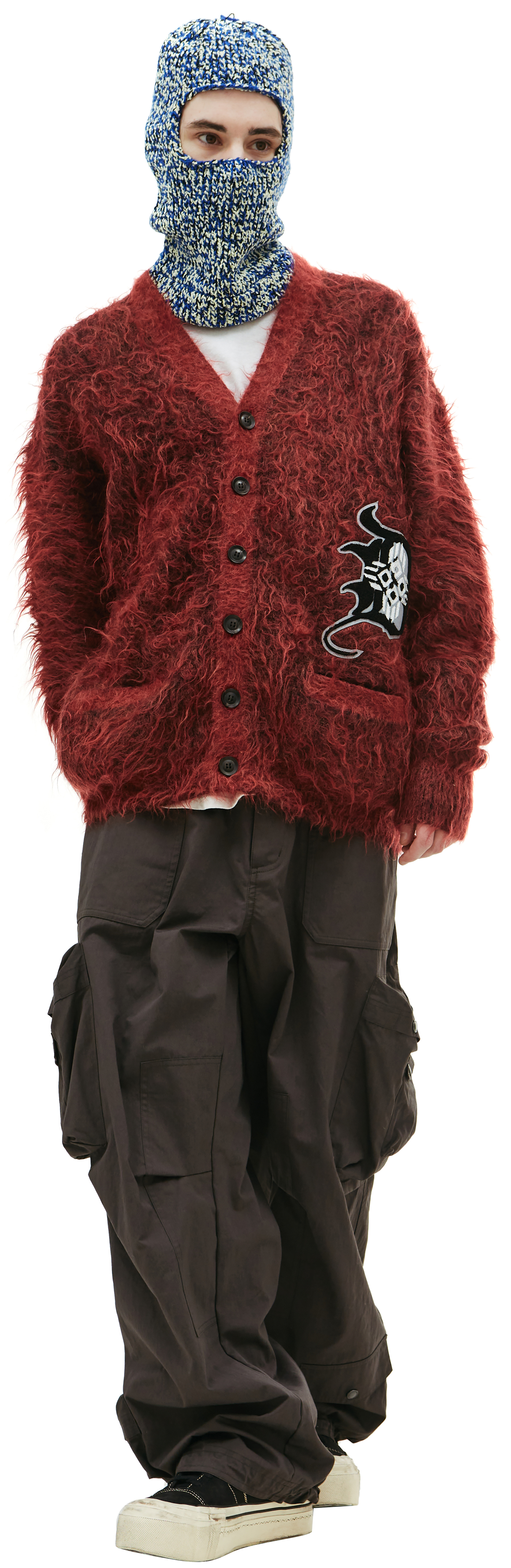 Children of the discordance Patched wool cardigan