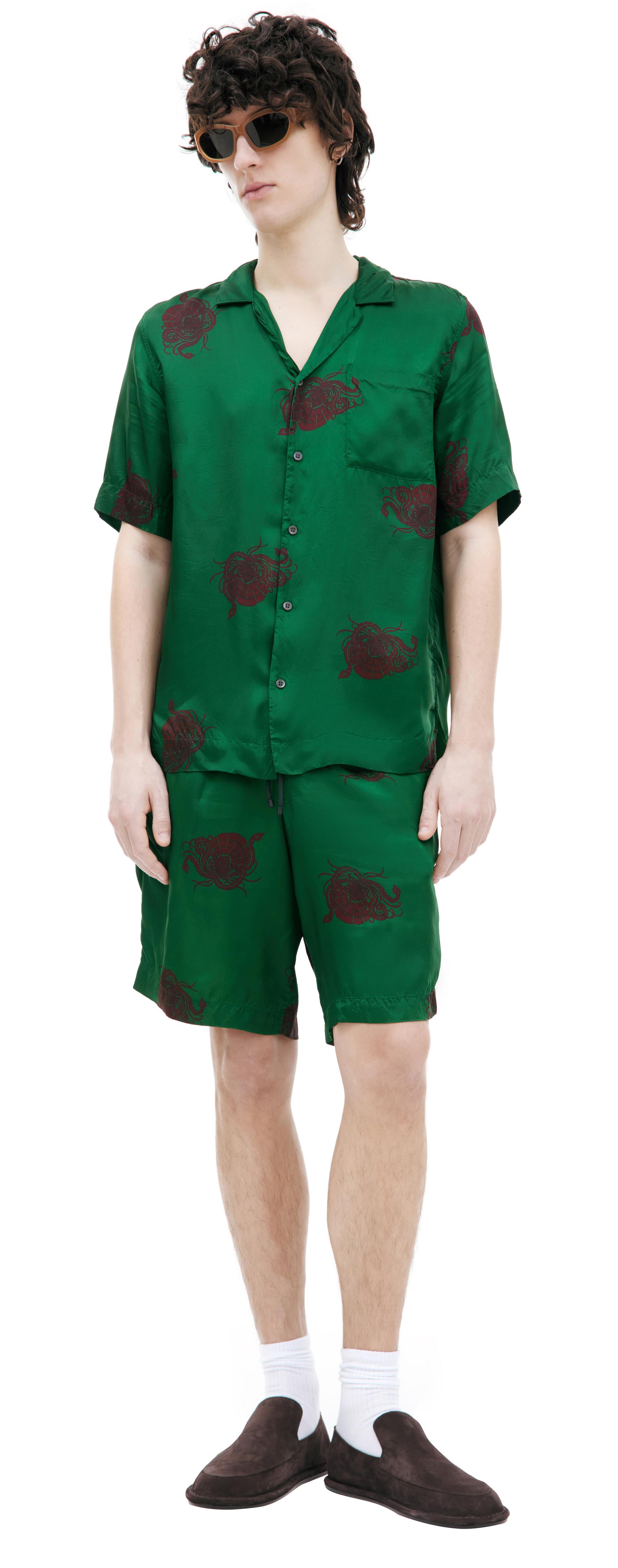 Dries Van Noten Green monoprint shirt