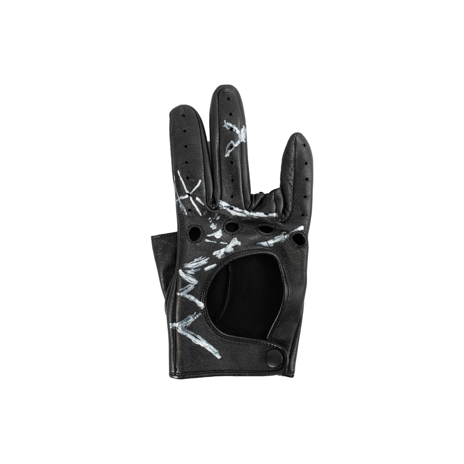 leather finger cut gloves