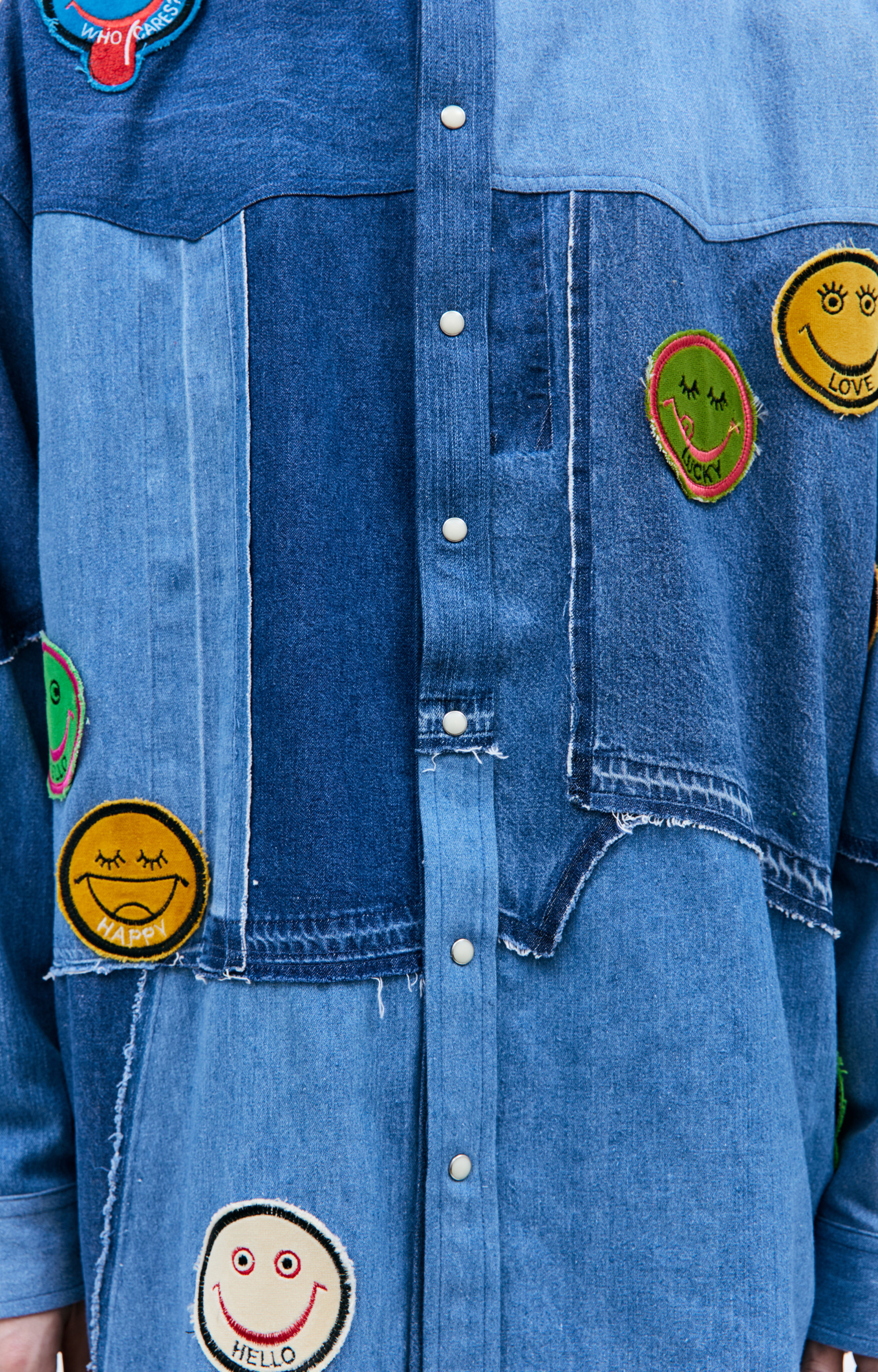 Children of the discordance Patchwork denim shirt