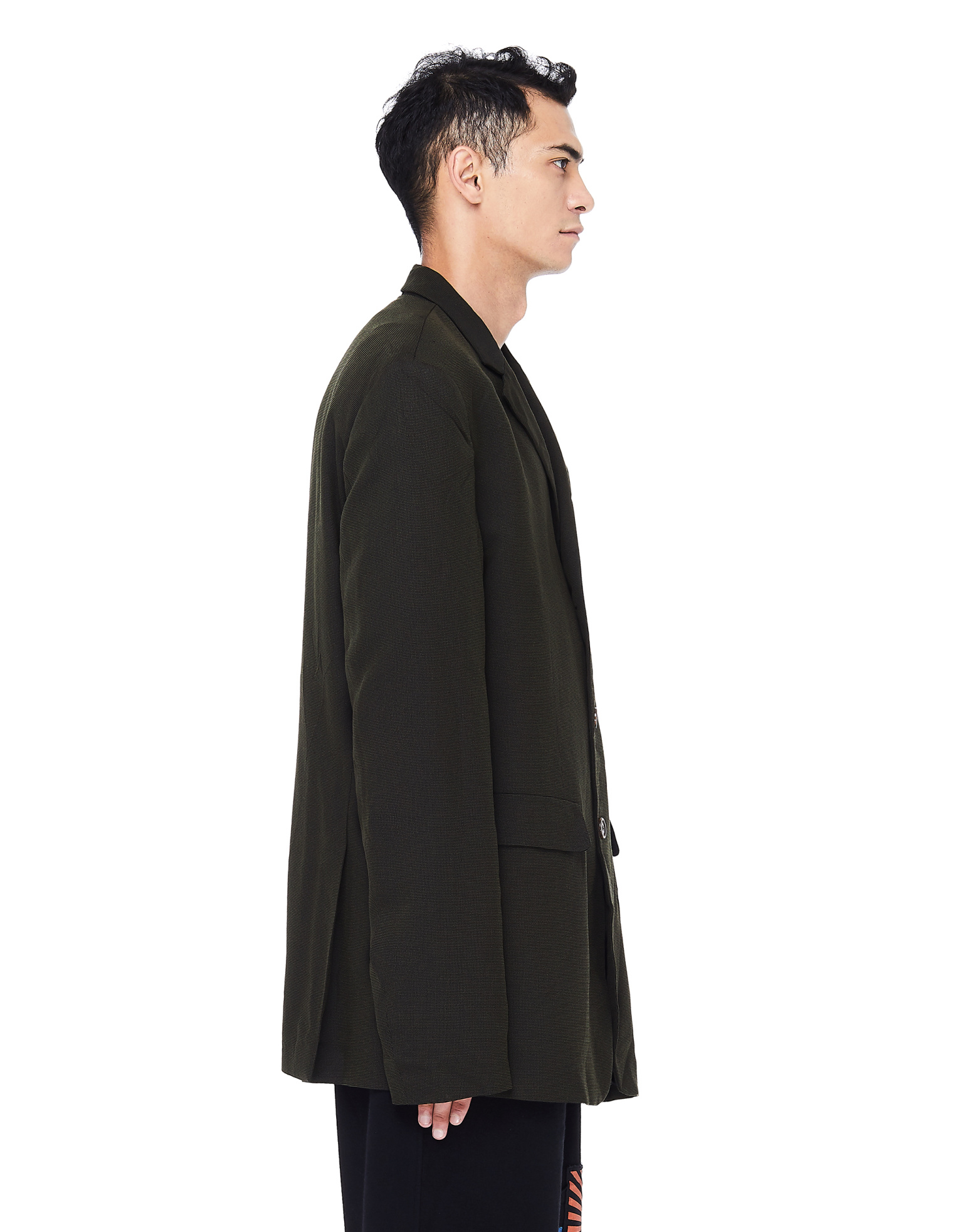 VETEMENTS Khaki Wrinkled Suit Jacket