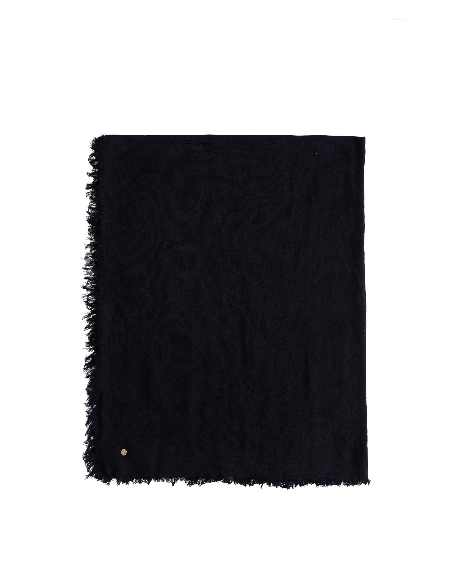 Ann Demeulemeester Черный шарф из тонкого кашемира