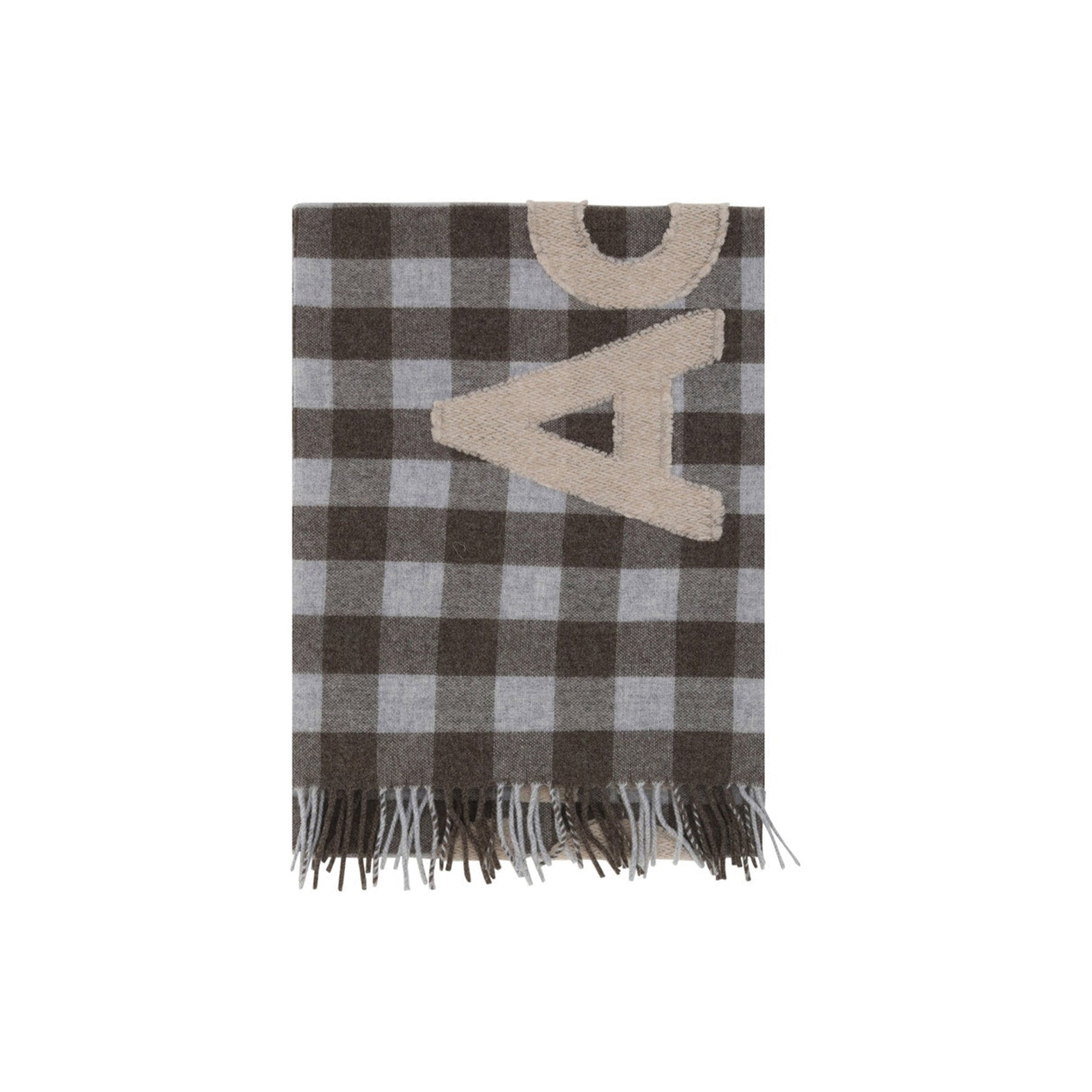 Acne Studios Check Logo Scarf