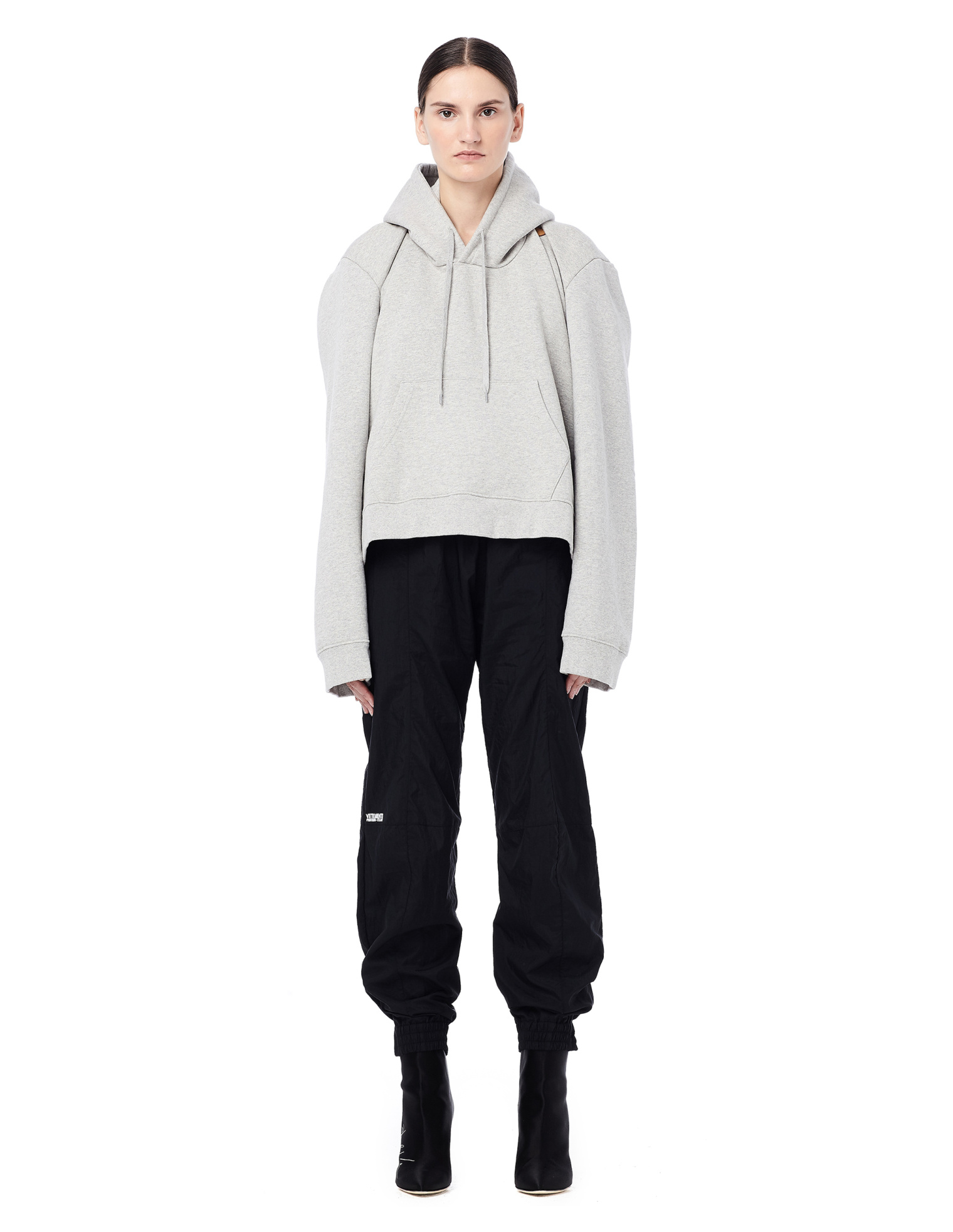 VETEMENTS Grey Misplaced Logo Hoodie