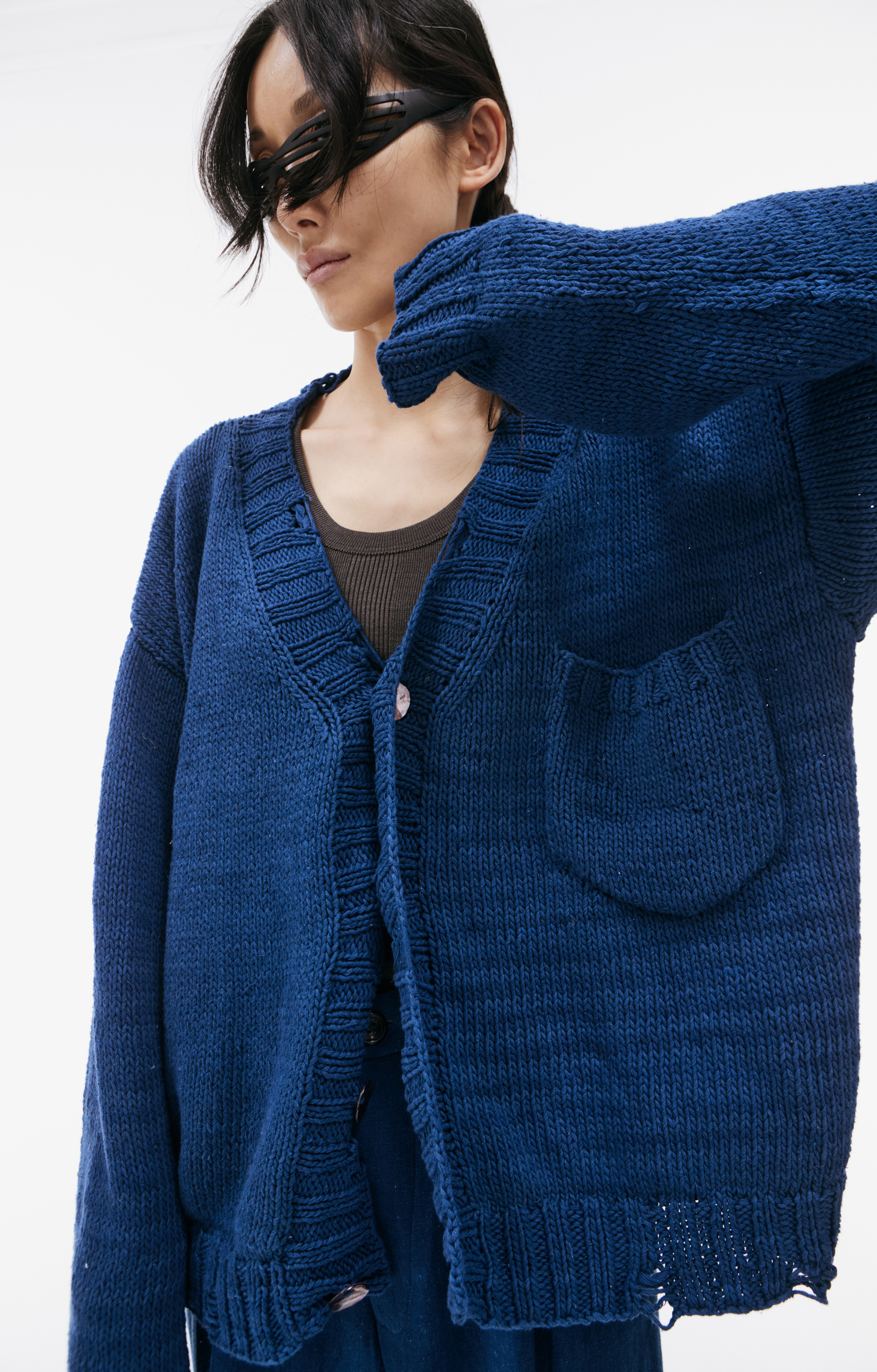 KARTIK Research Distressed cotton cardigan