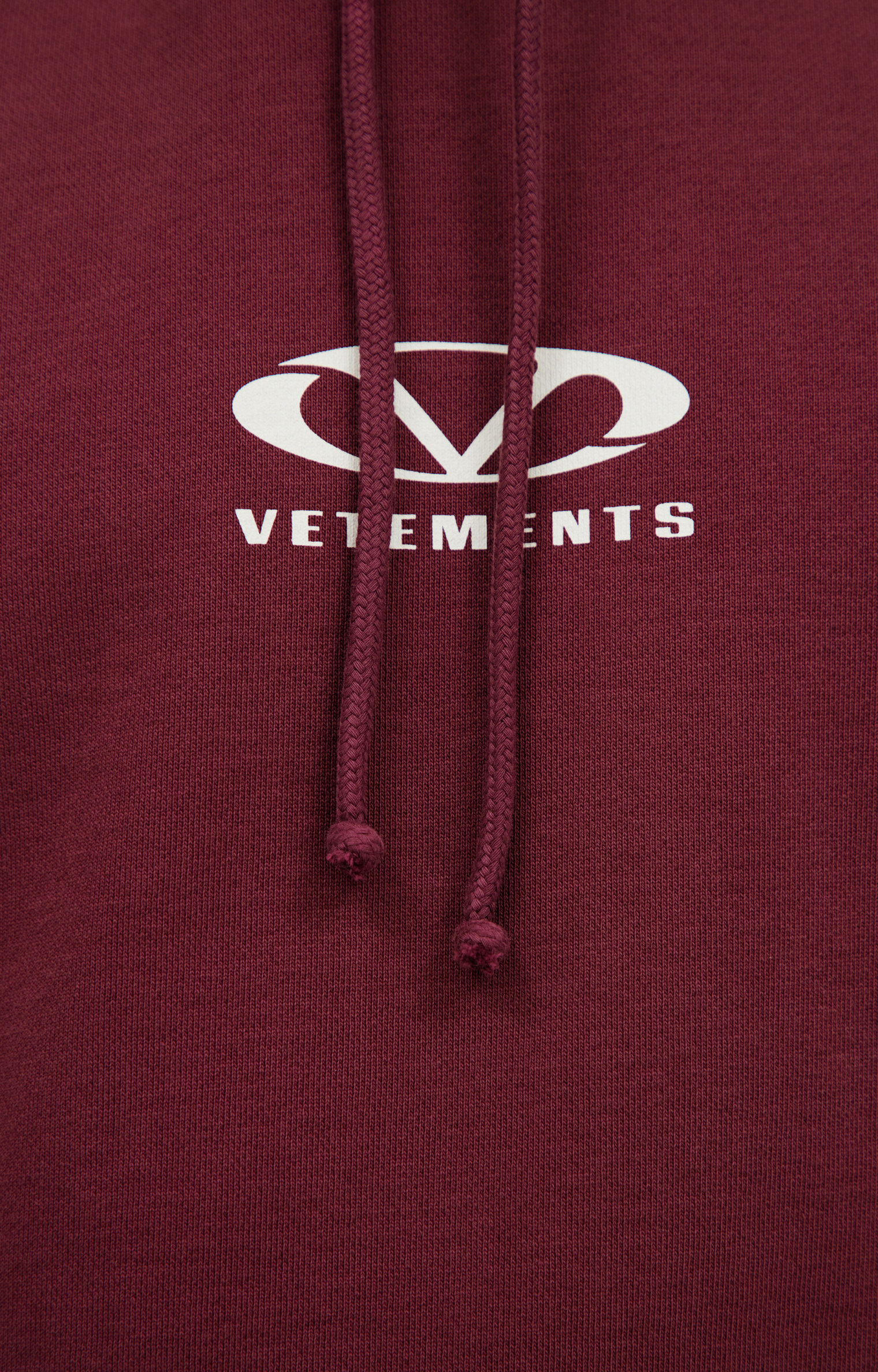 VETEMENTS Burgundy print hoodie