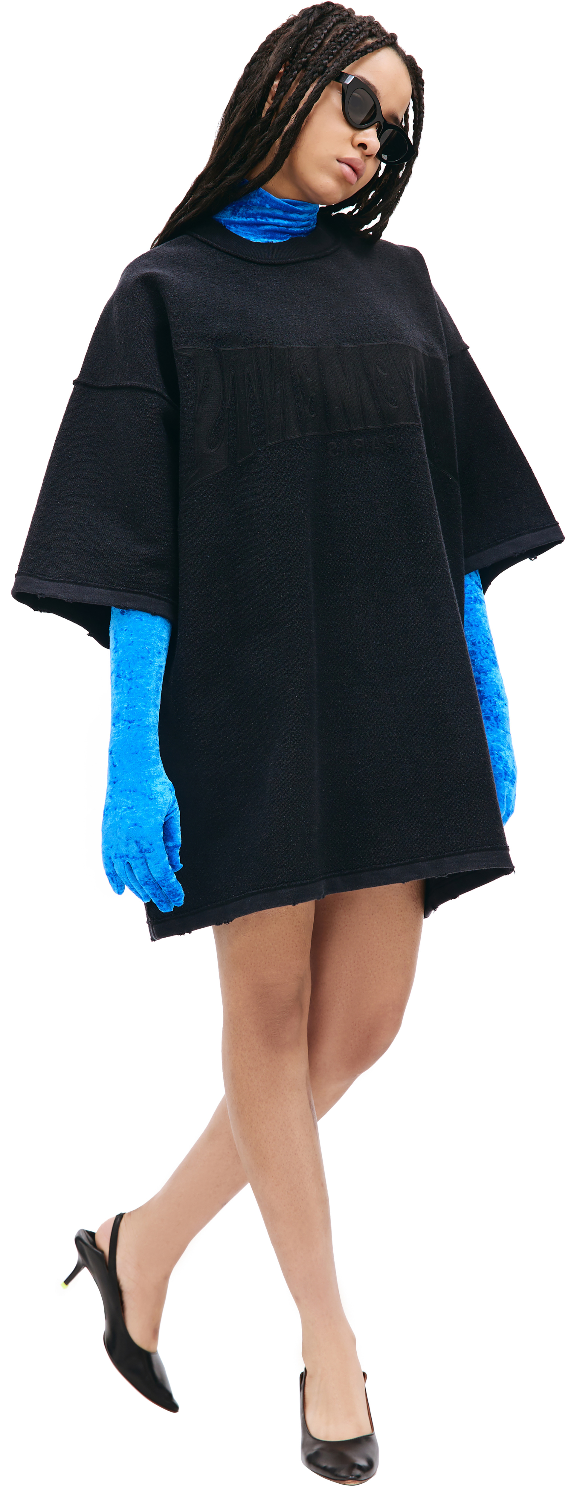 VETEMENTS Black t-shirt inside out