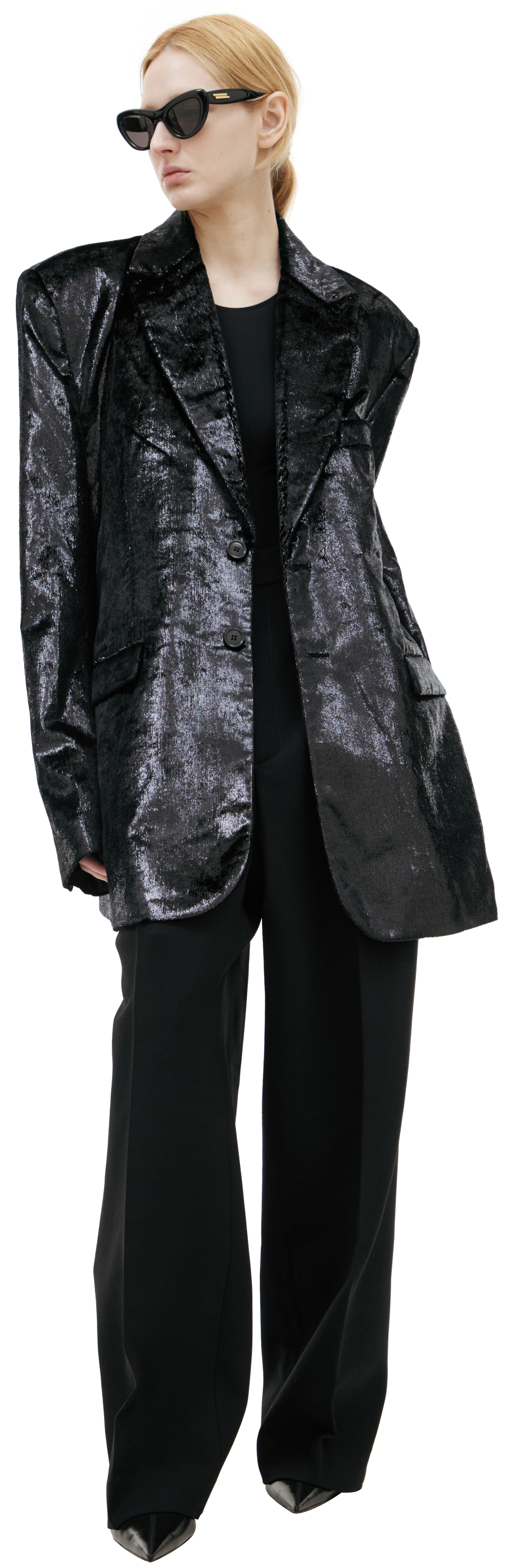 VETEMENTS Shiny single-breasted jacket
